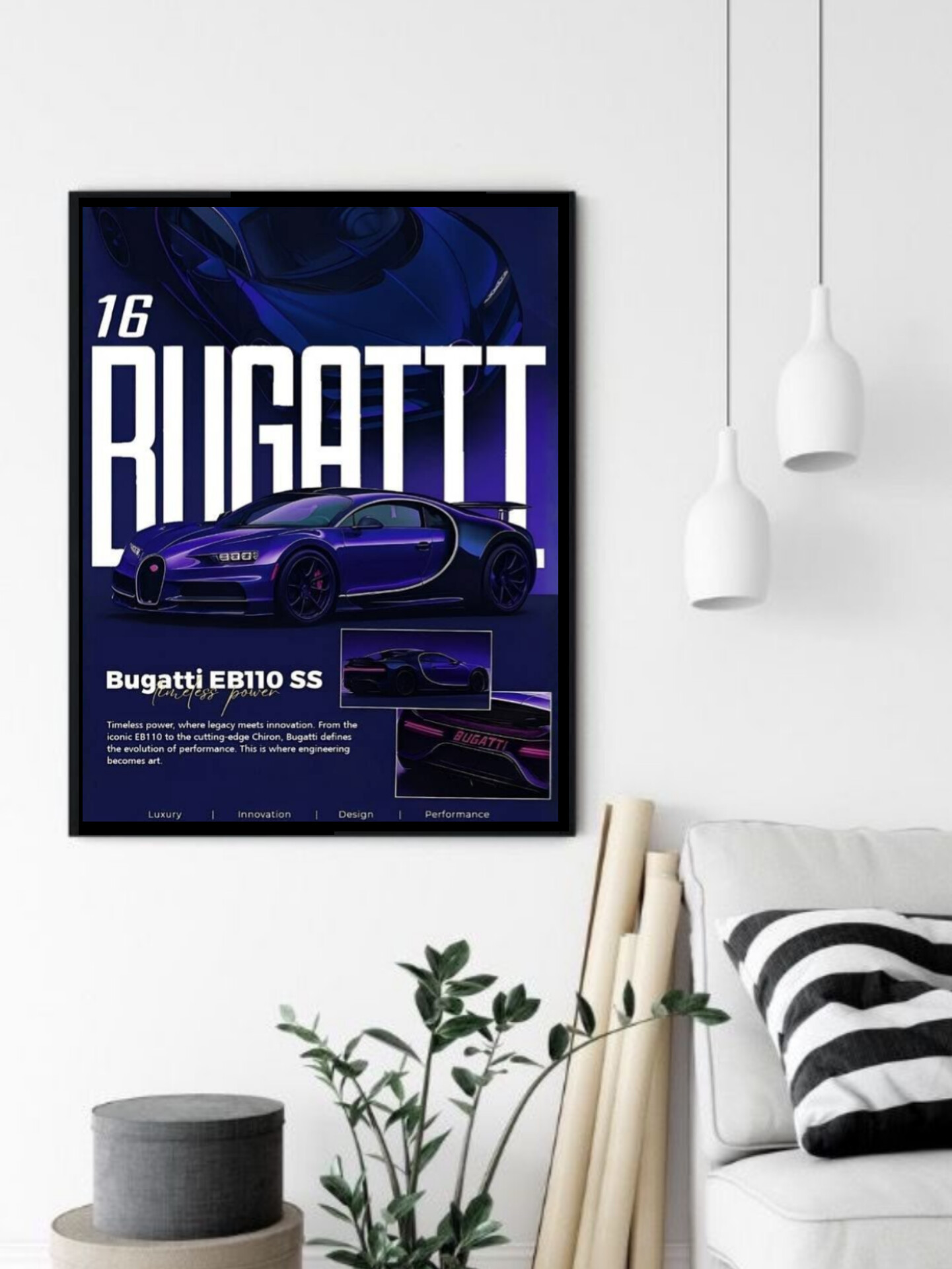 تابلو قاب عکس بوگاتی bugatti