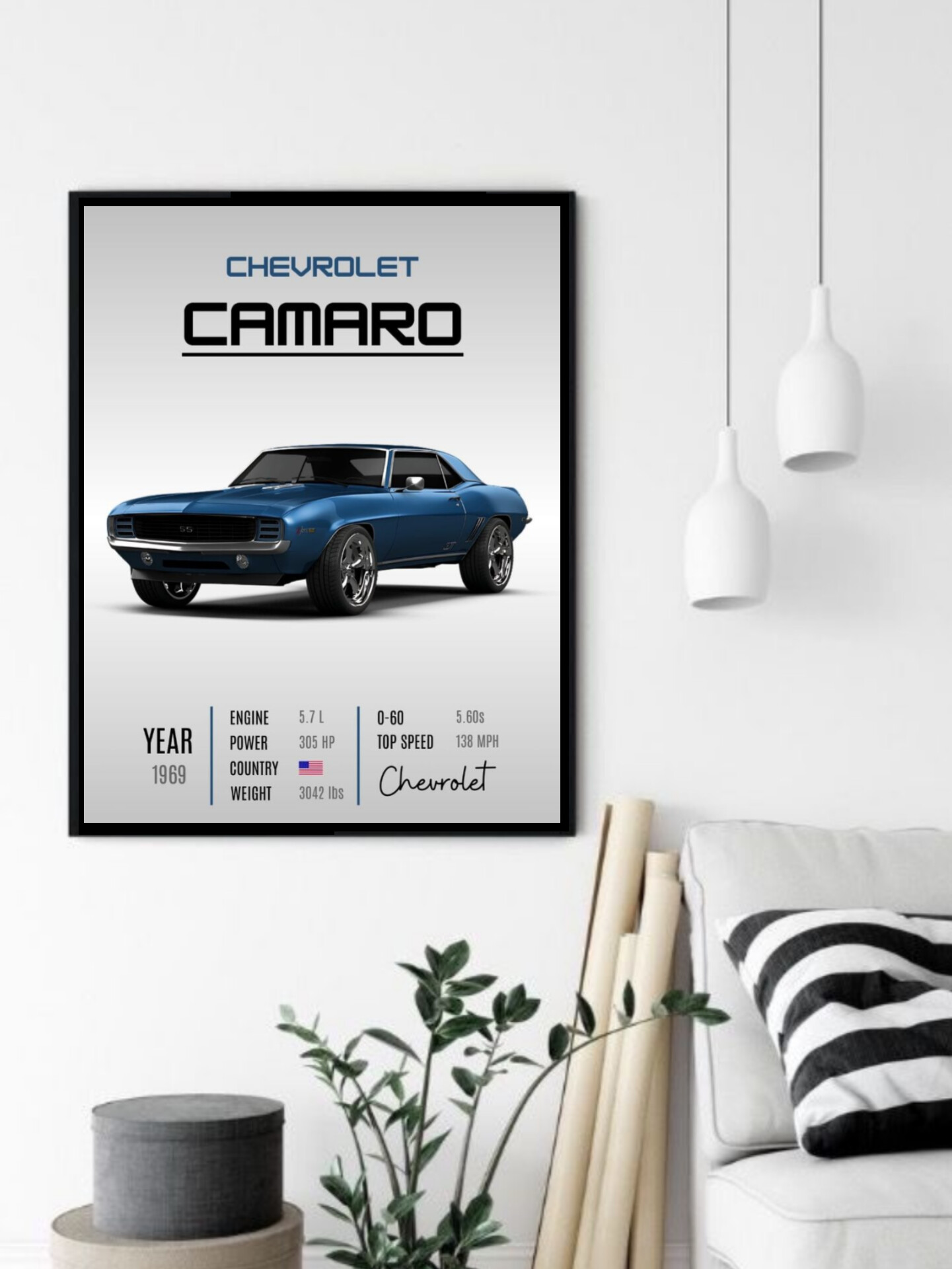 تابلو قاب عکس شورولت chevrolet