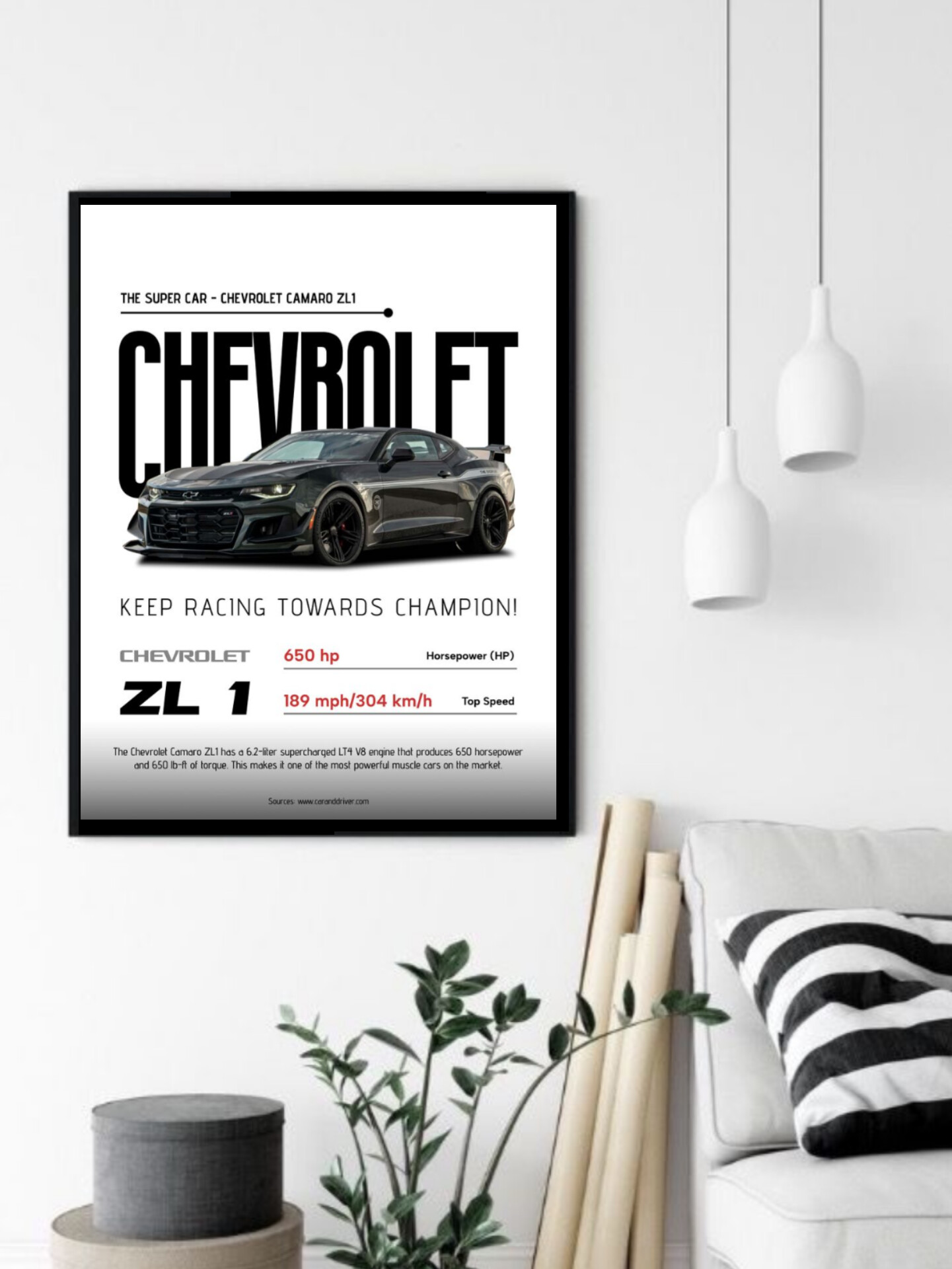تابلو قاب عکس شورولت chevrolet