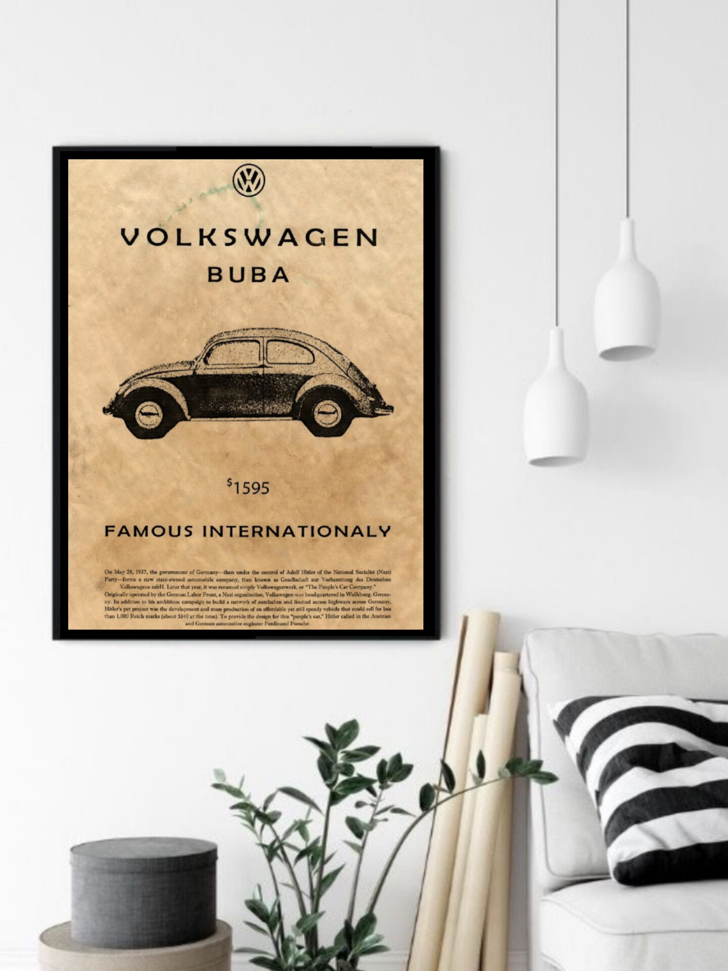 تابلو قاب عکس فولکس واگن volks wagen