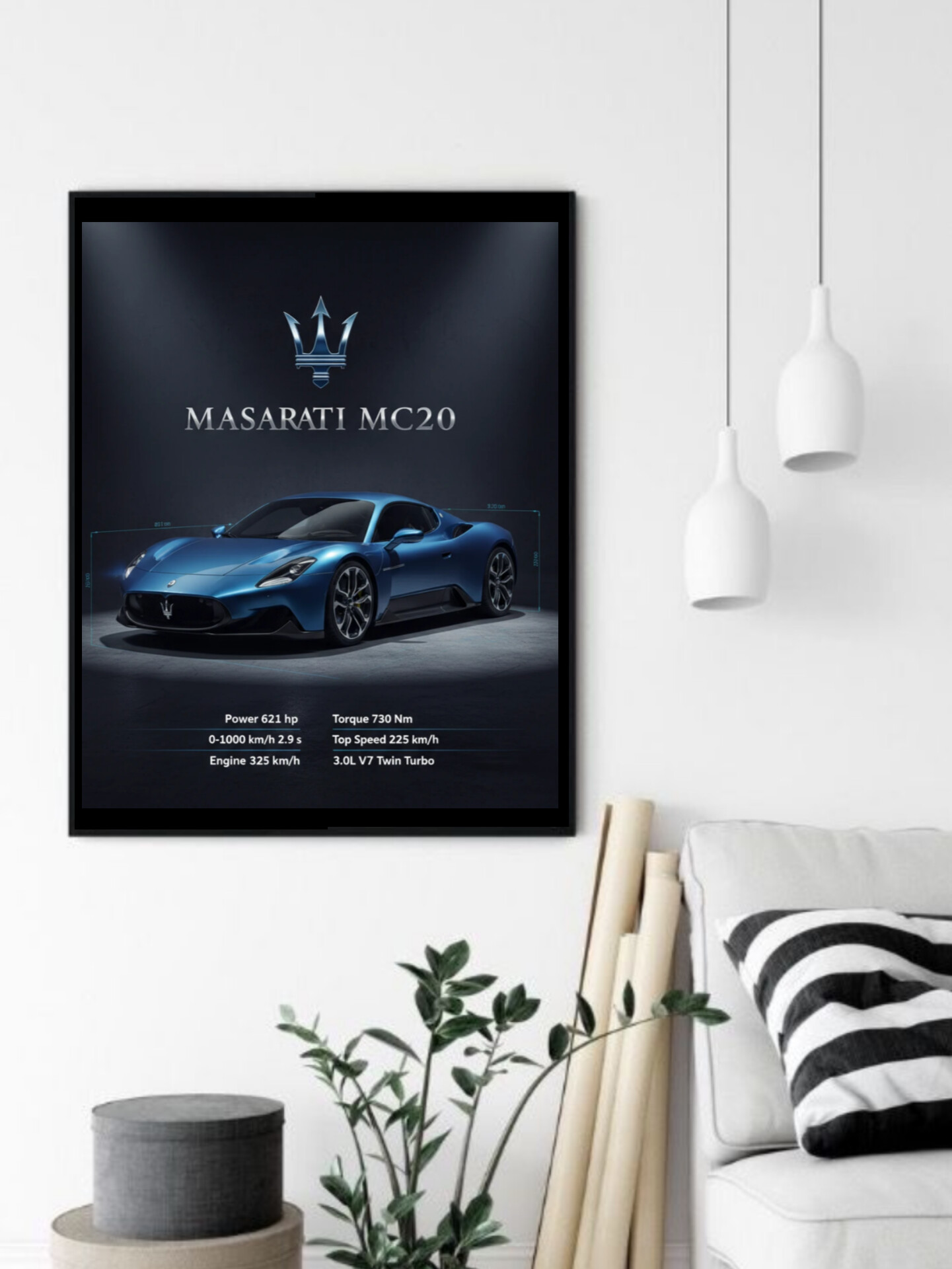 تابلو قاب عکس مازراتی maserati