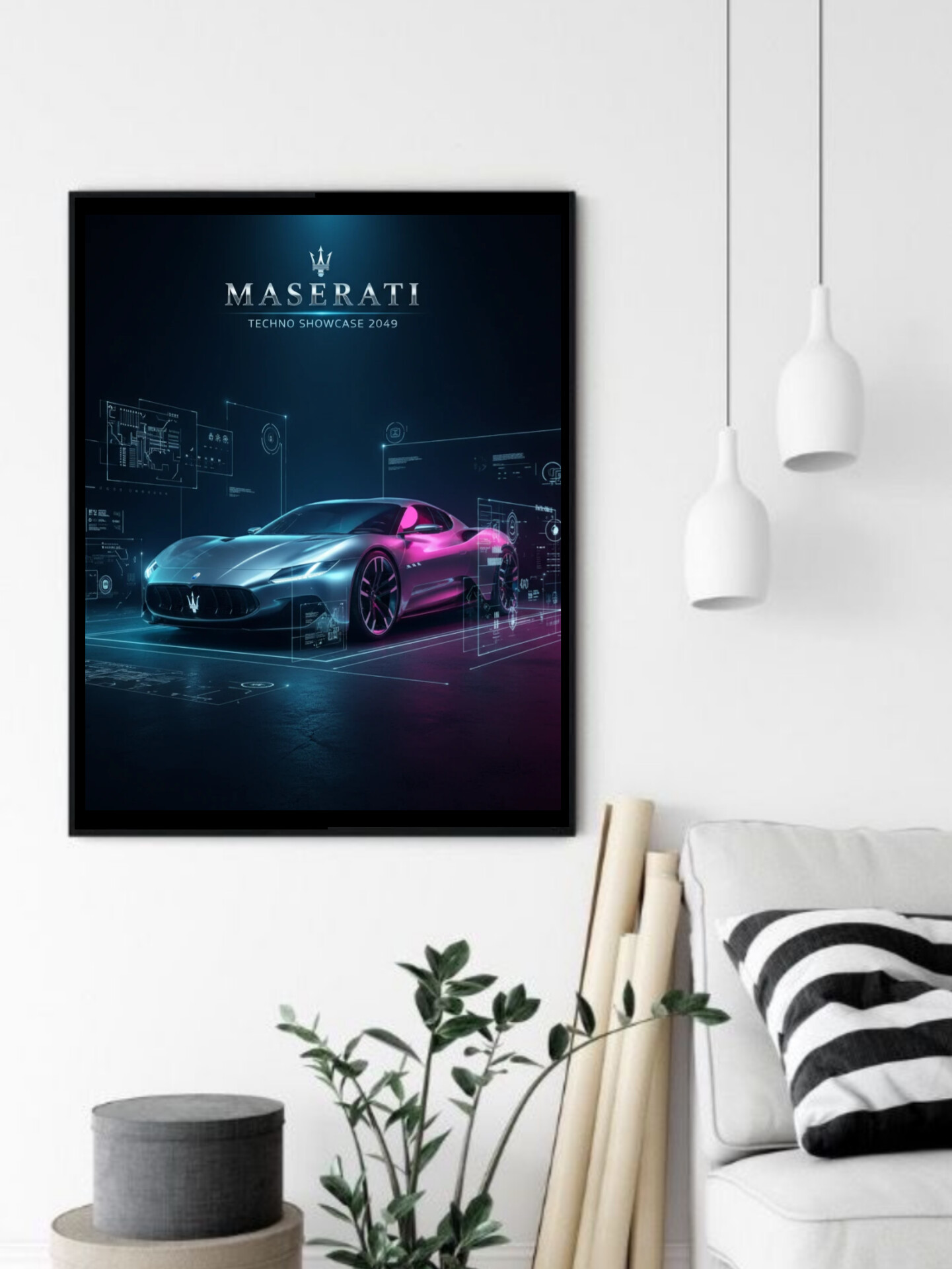 تابلو قاب عکس مازراتی maserati