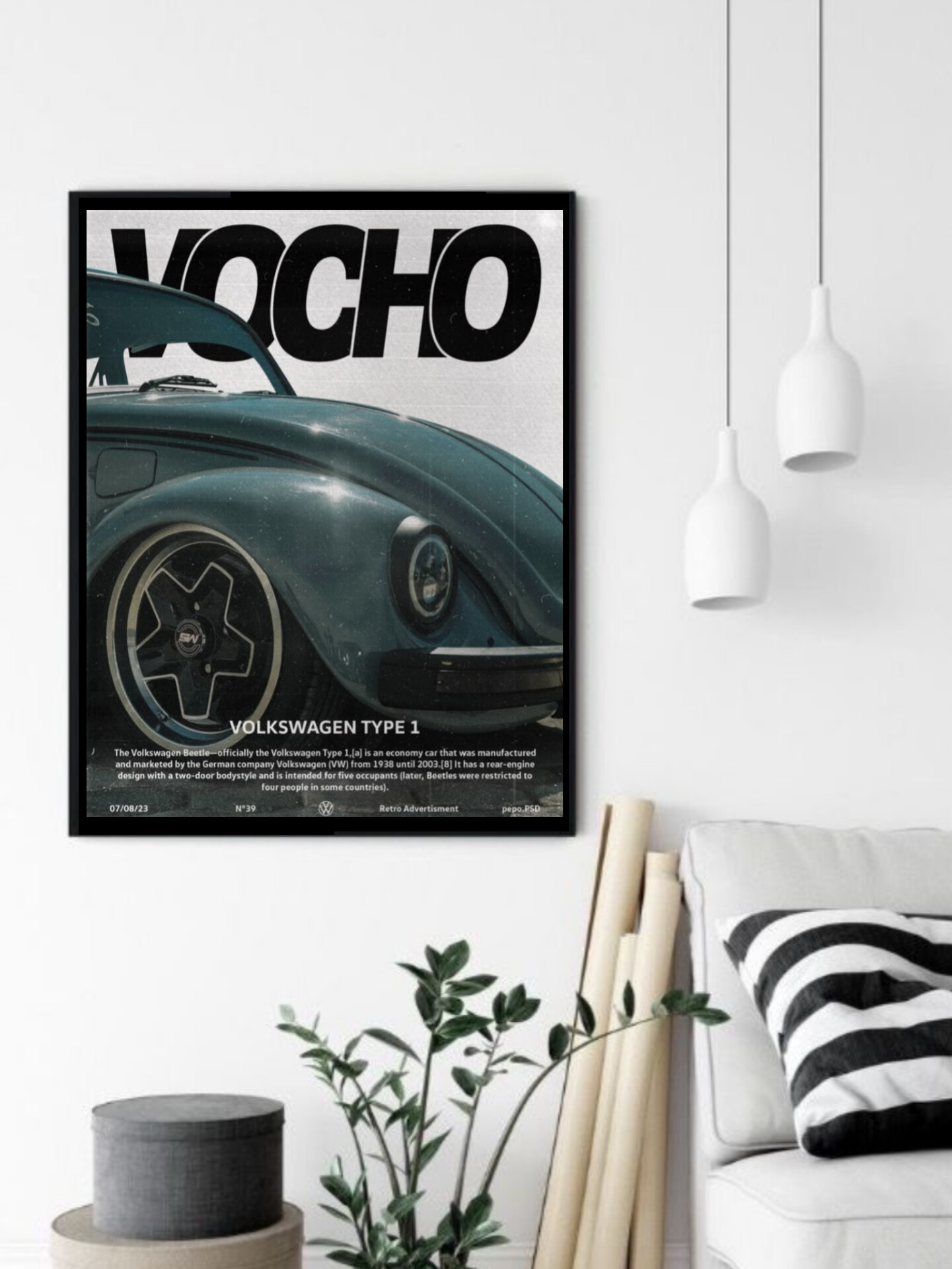 تابلو قاب عکس فولکس واگن volks wagen