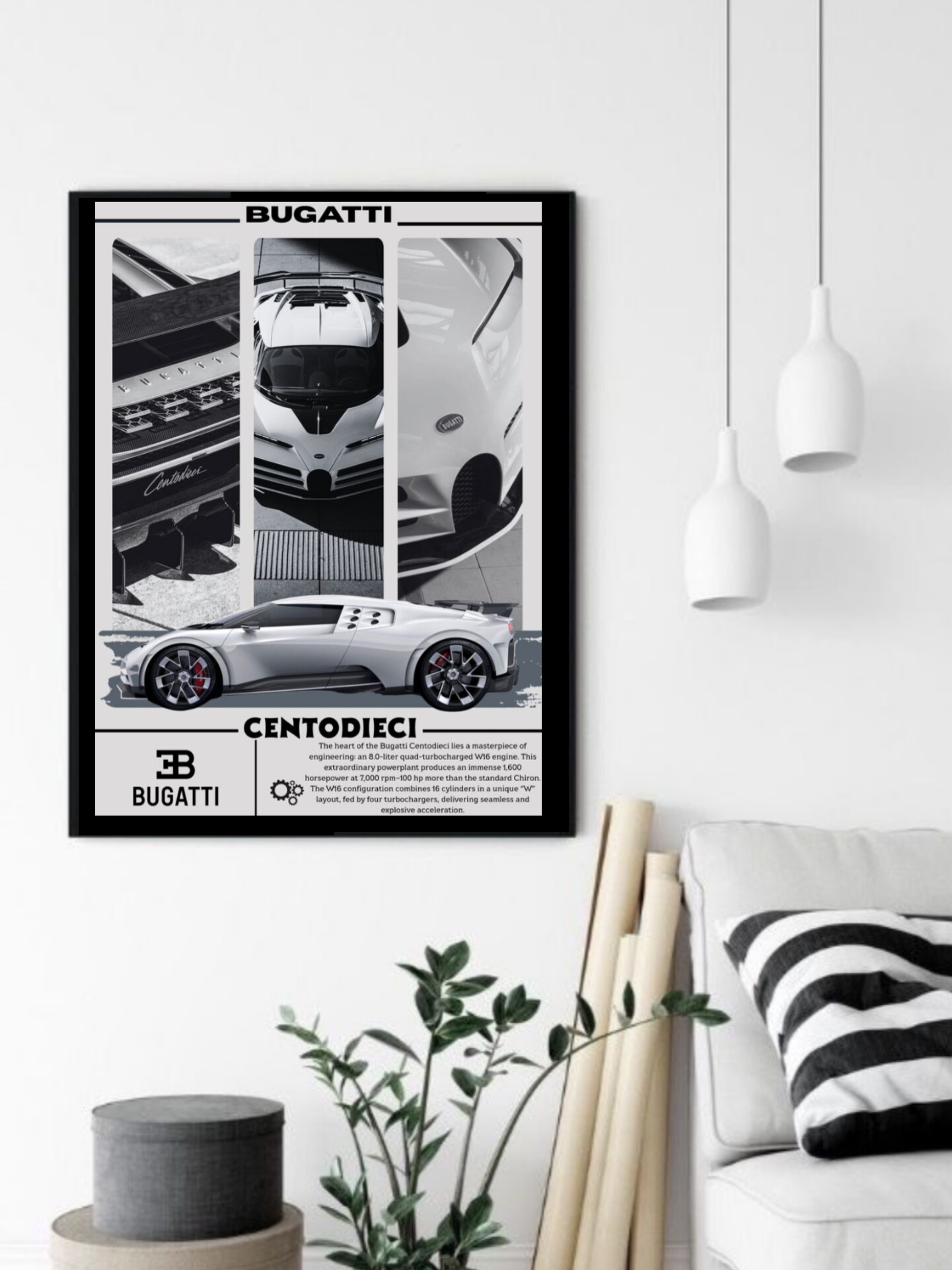 تابلو قاب عکس بوگاتی bugatti