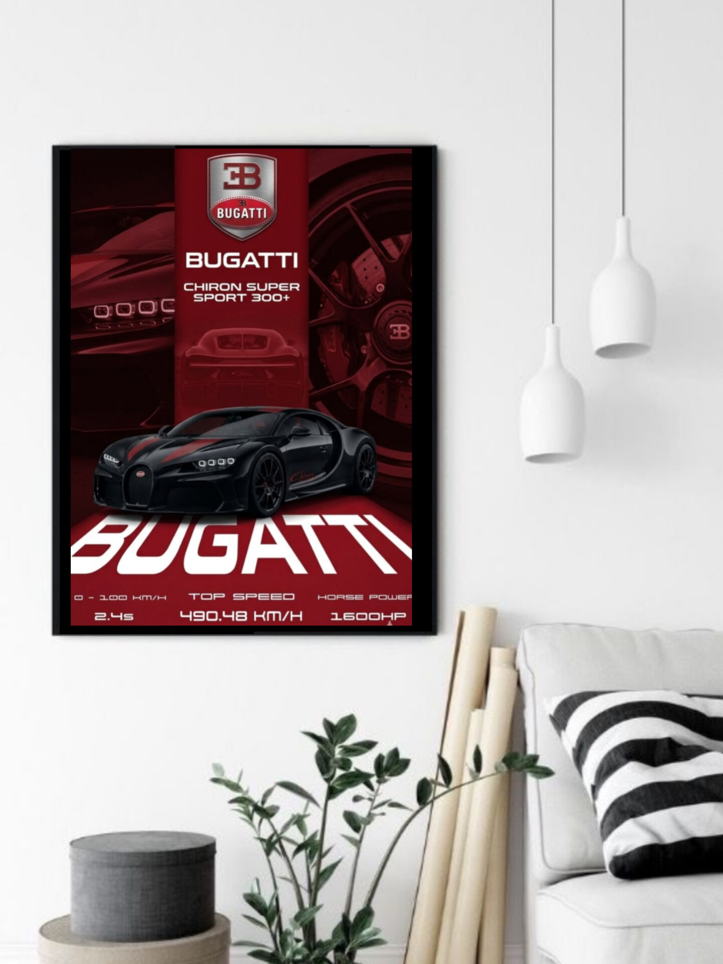 تابلو قاب عکس بوگاتی bugatti