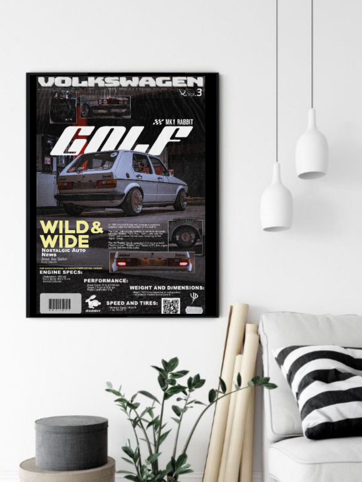 تابلو قاب عکس فولکس واگن volks wagen