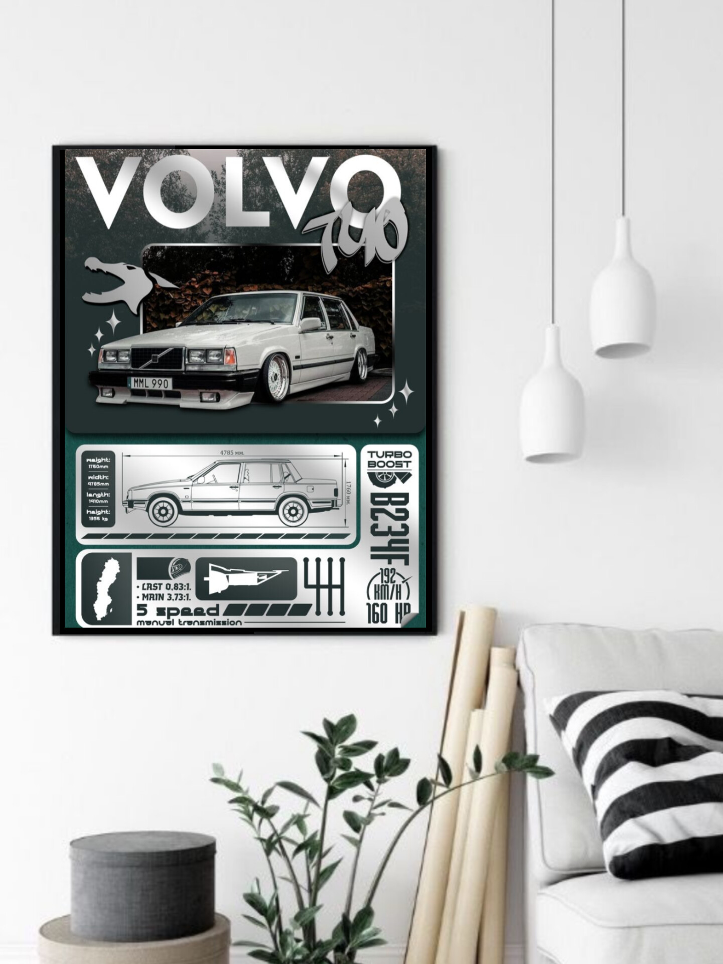 تابلو قاب عکس ولوو volvo