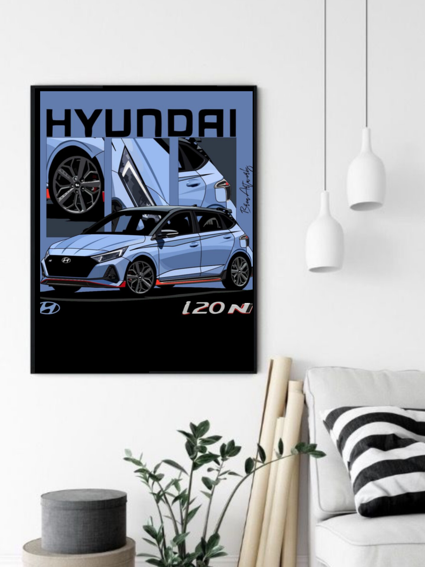تابلو قاب عکس هیوندای hyundai