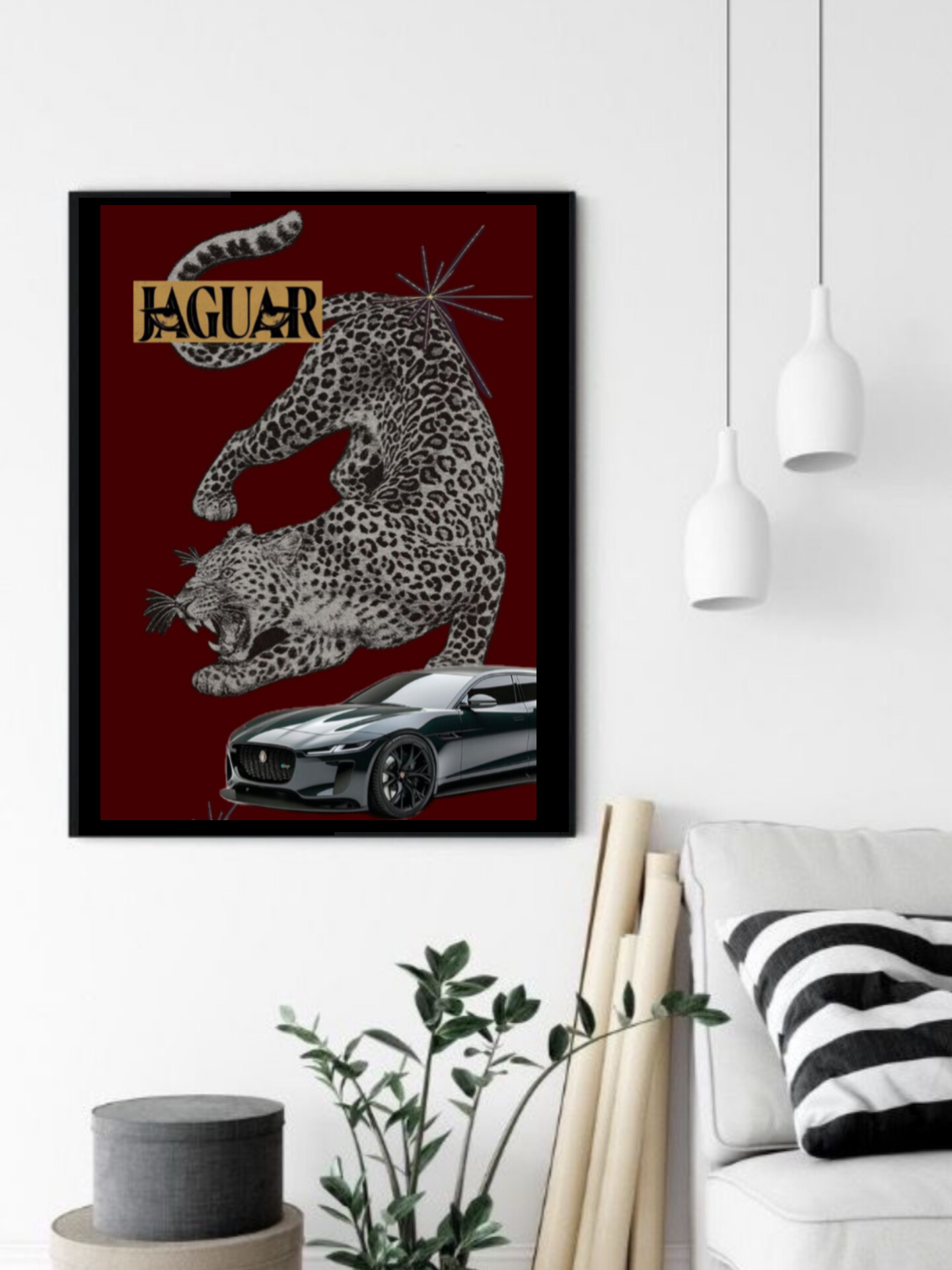 تابلو قاب عکس جگوار jaguar