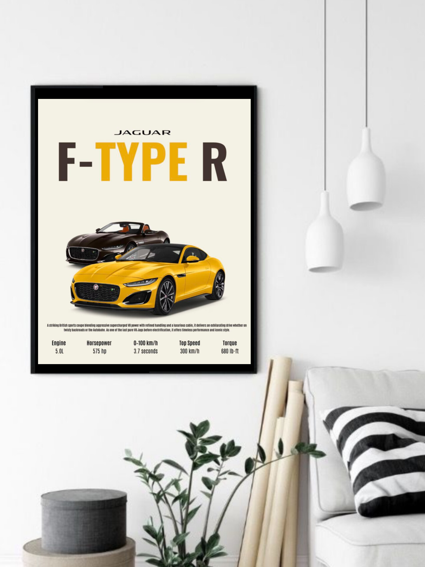 تابلو قاب عکس جگوار jaguar