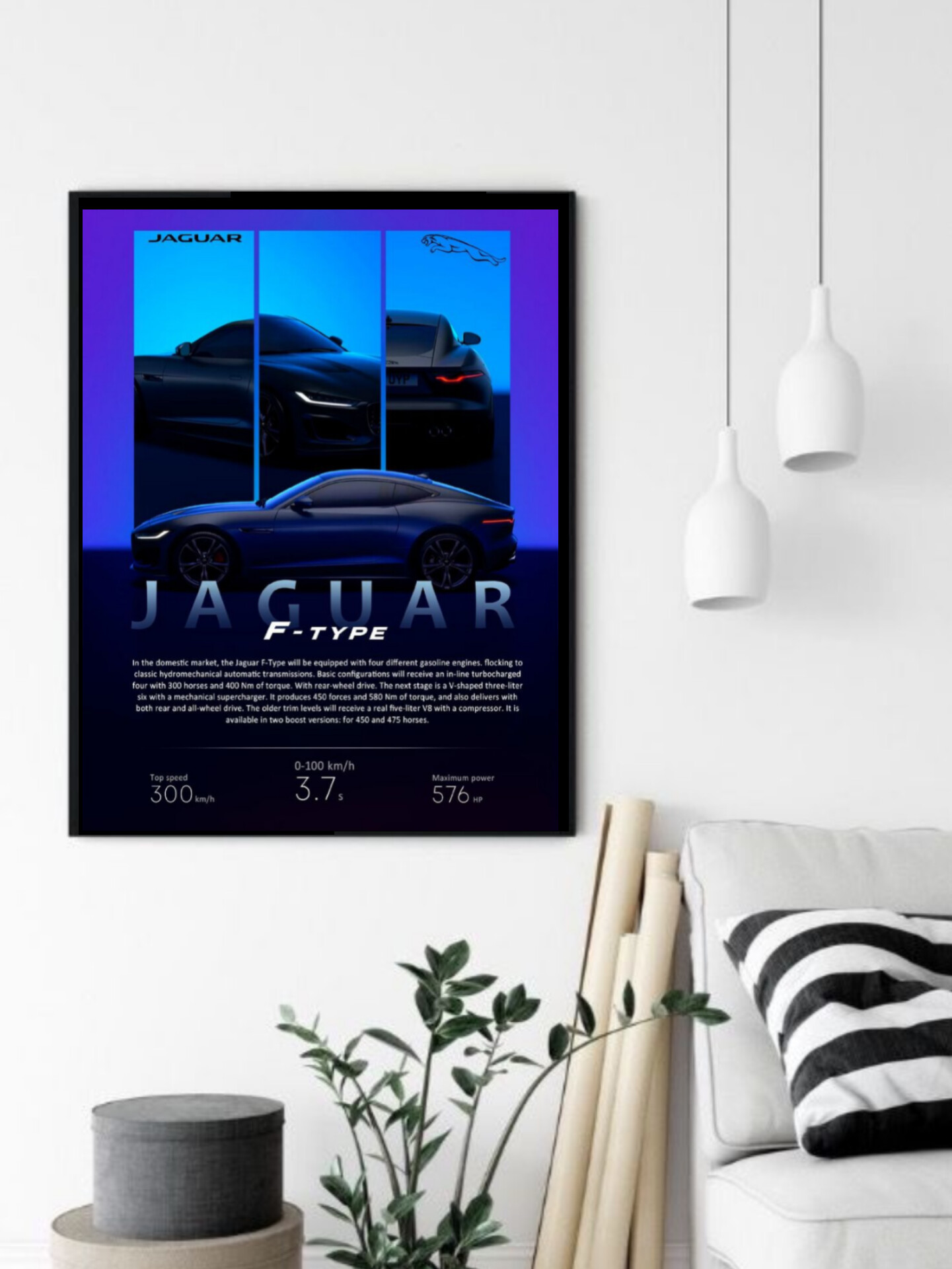 تابلو قاب عکس جگوار jaguar
