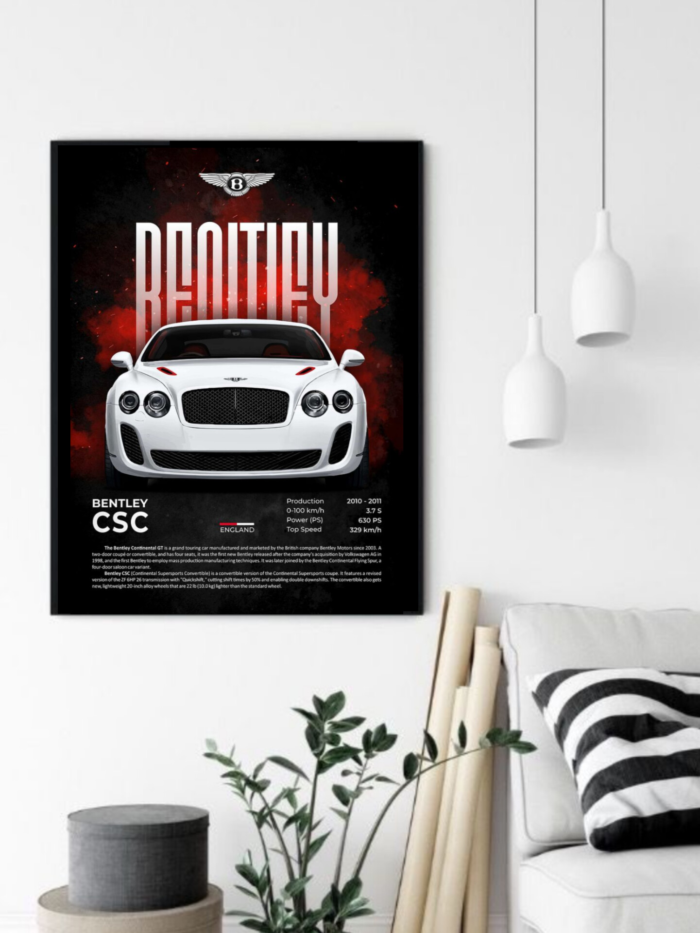 تابلو قاب عکس بنتلی bentley