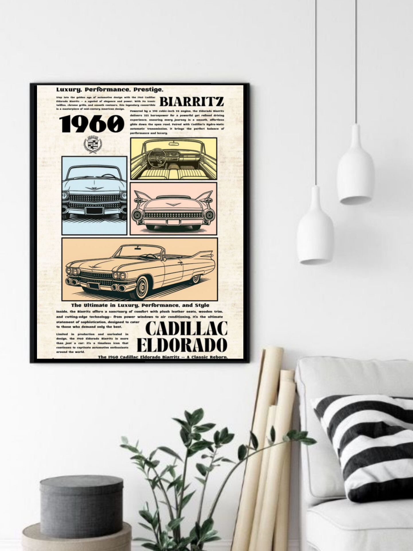 تابلو قاب عکس کادیلاک cadillac