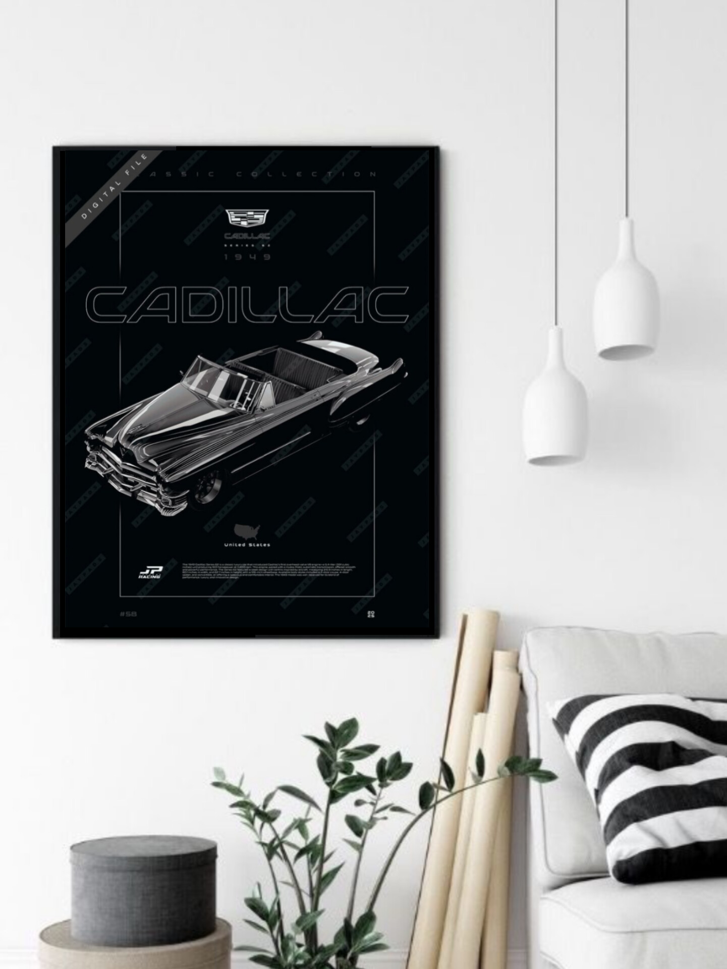 تابلو قاب عکس کادیلاک cadillac