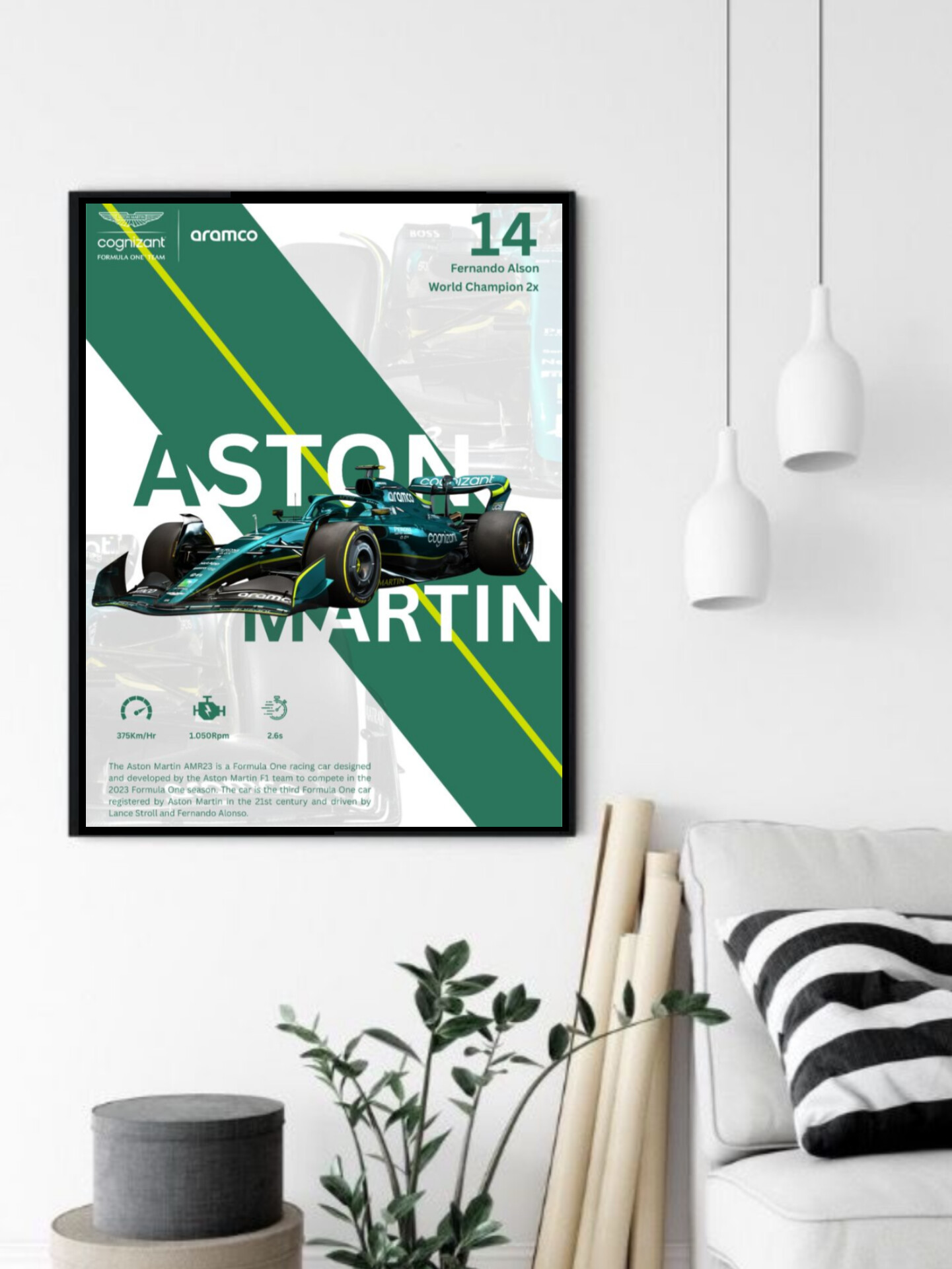 تابلو قاب عکس استون مارتین aston martin