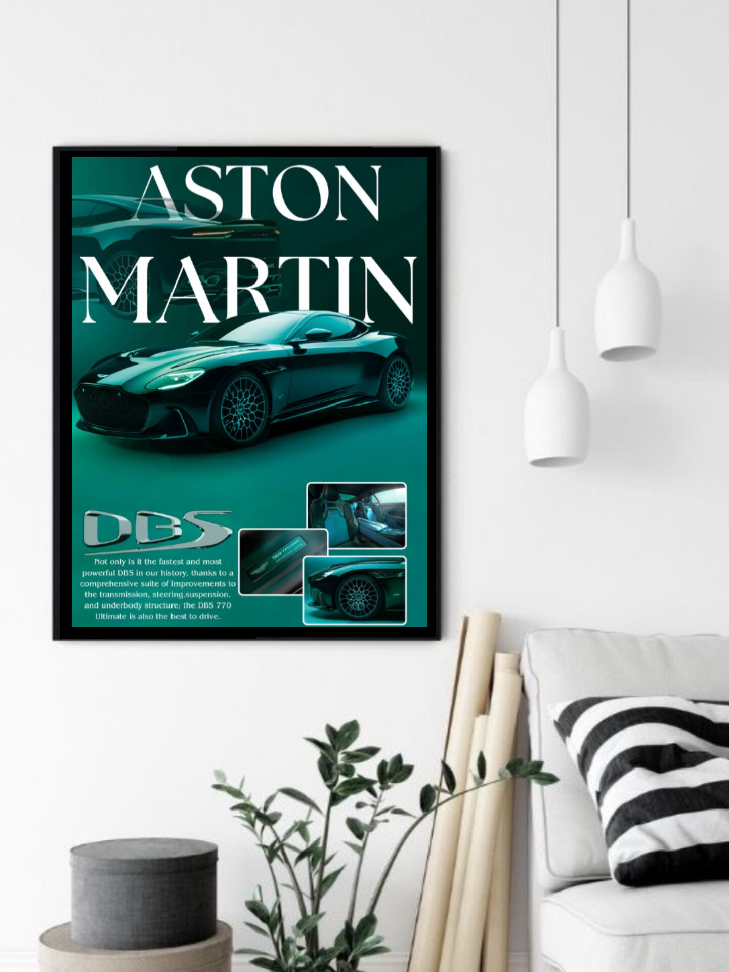 تابلو قاب عکس استون مارتین aston martin