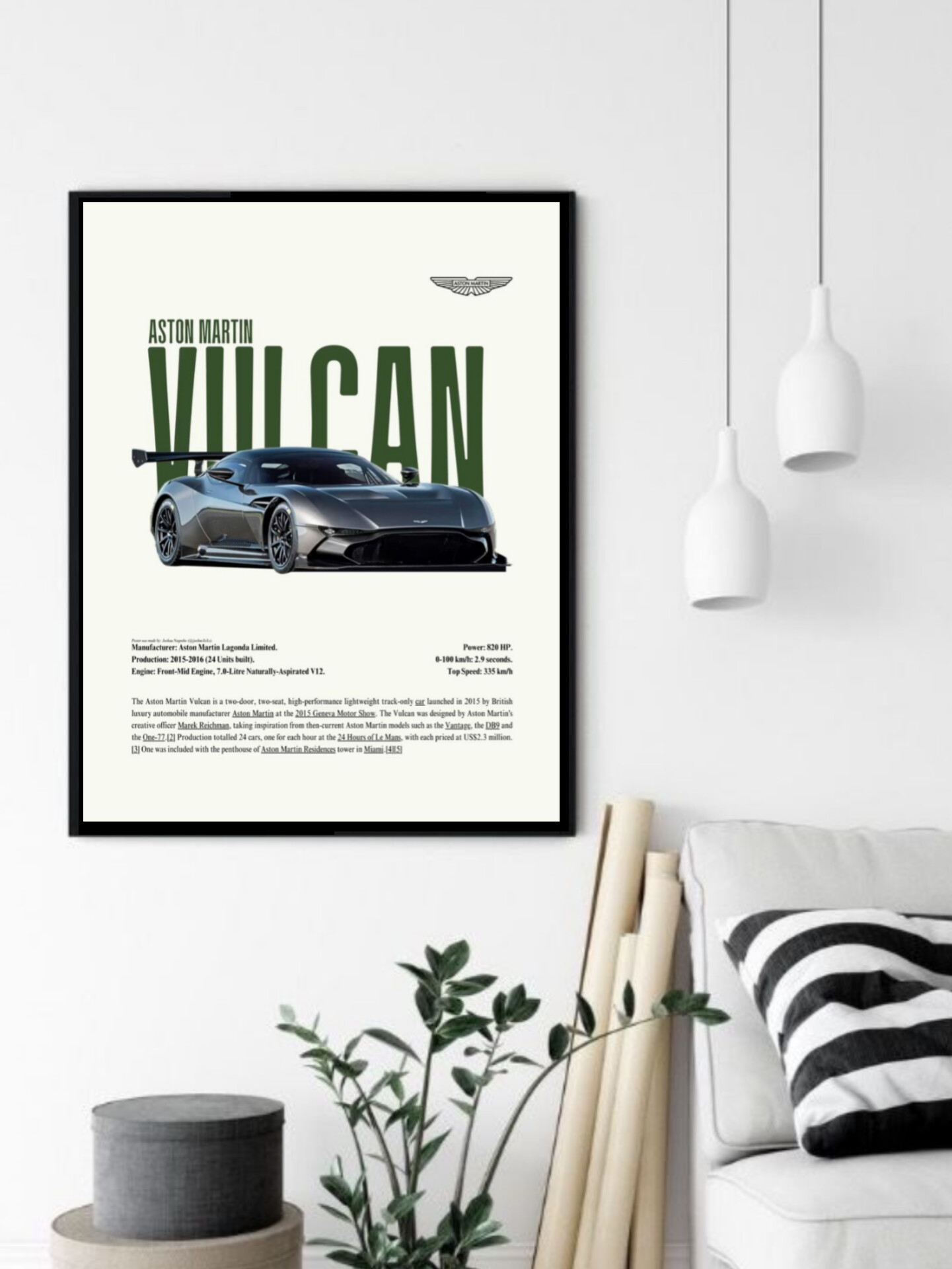 تابلو قاب عکس استون مارتین aston martin