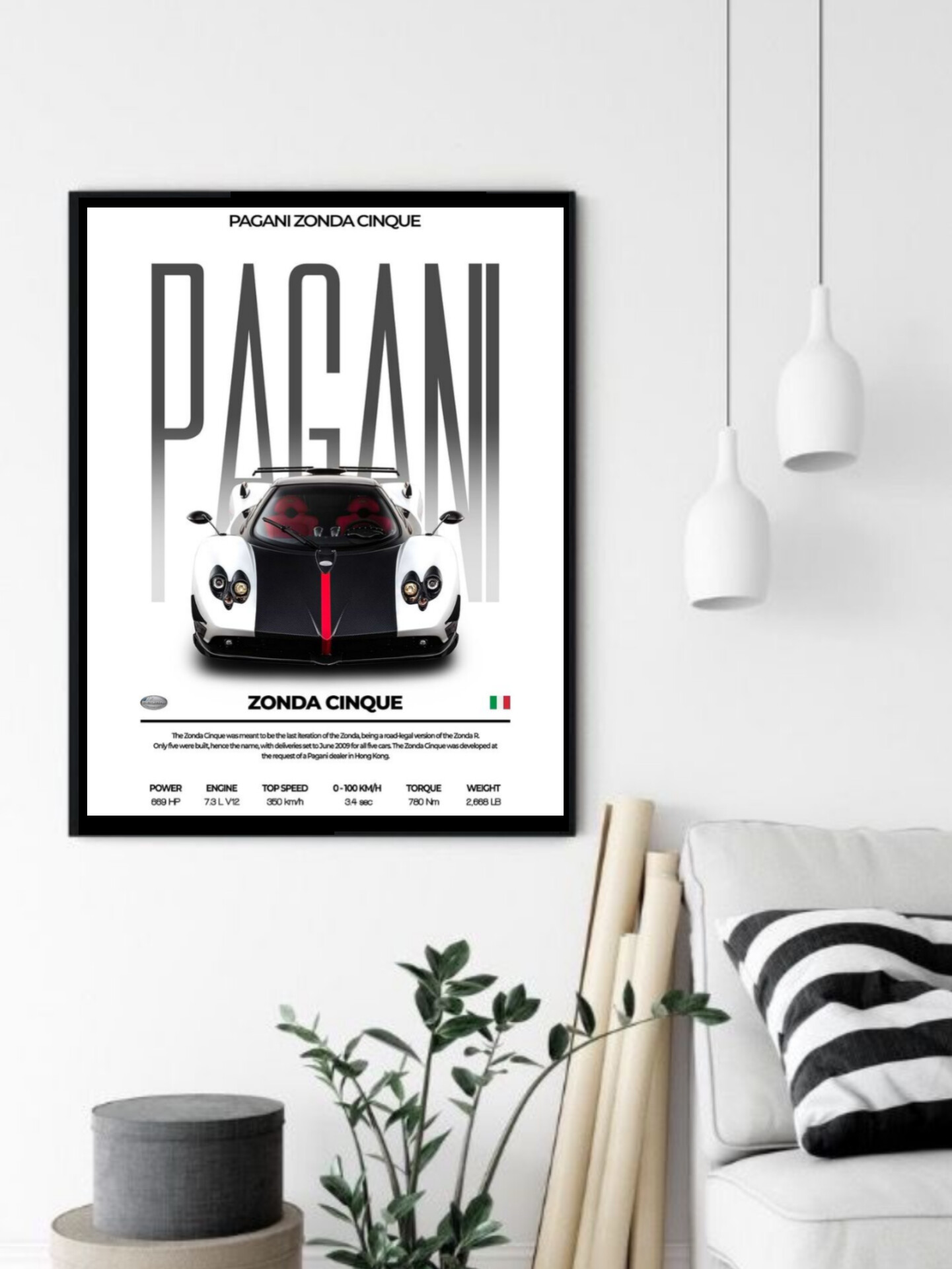 تابلو قاب عکس پاگانی pagani