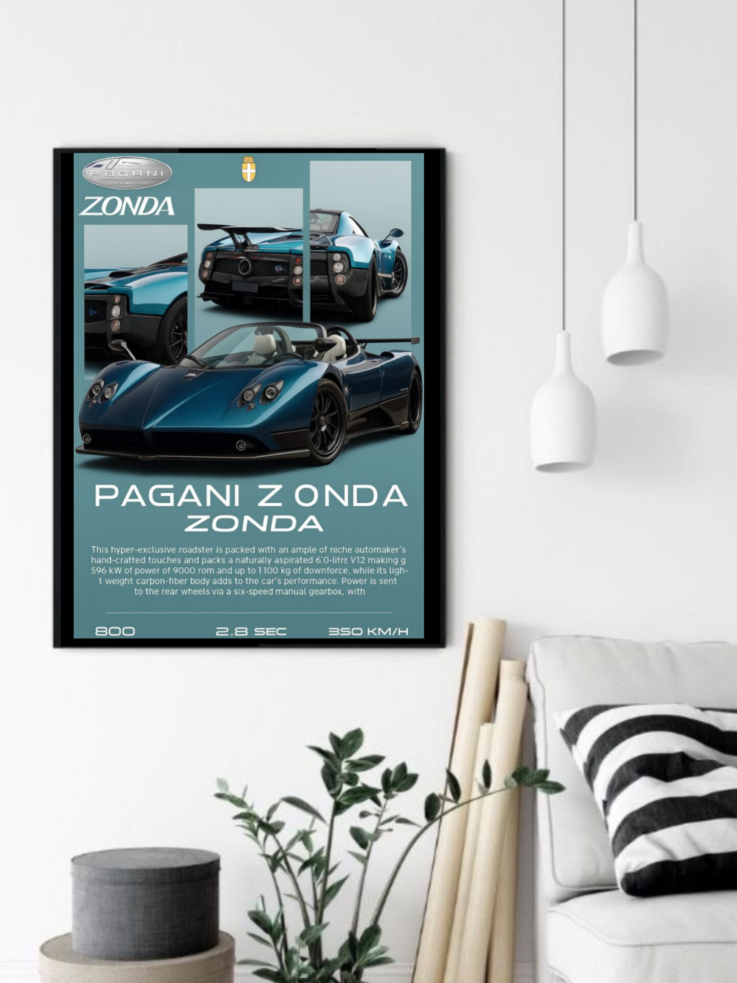 تابلو قاب عکس پاگانی pagani