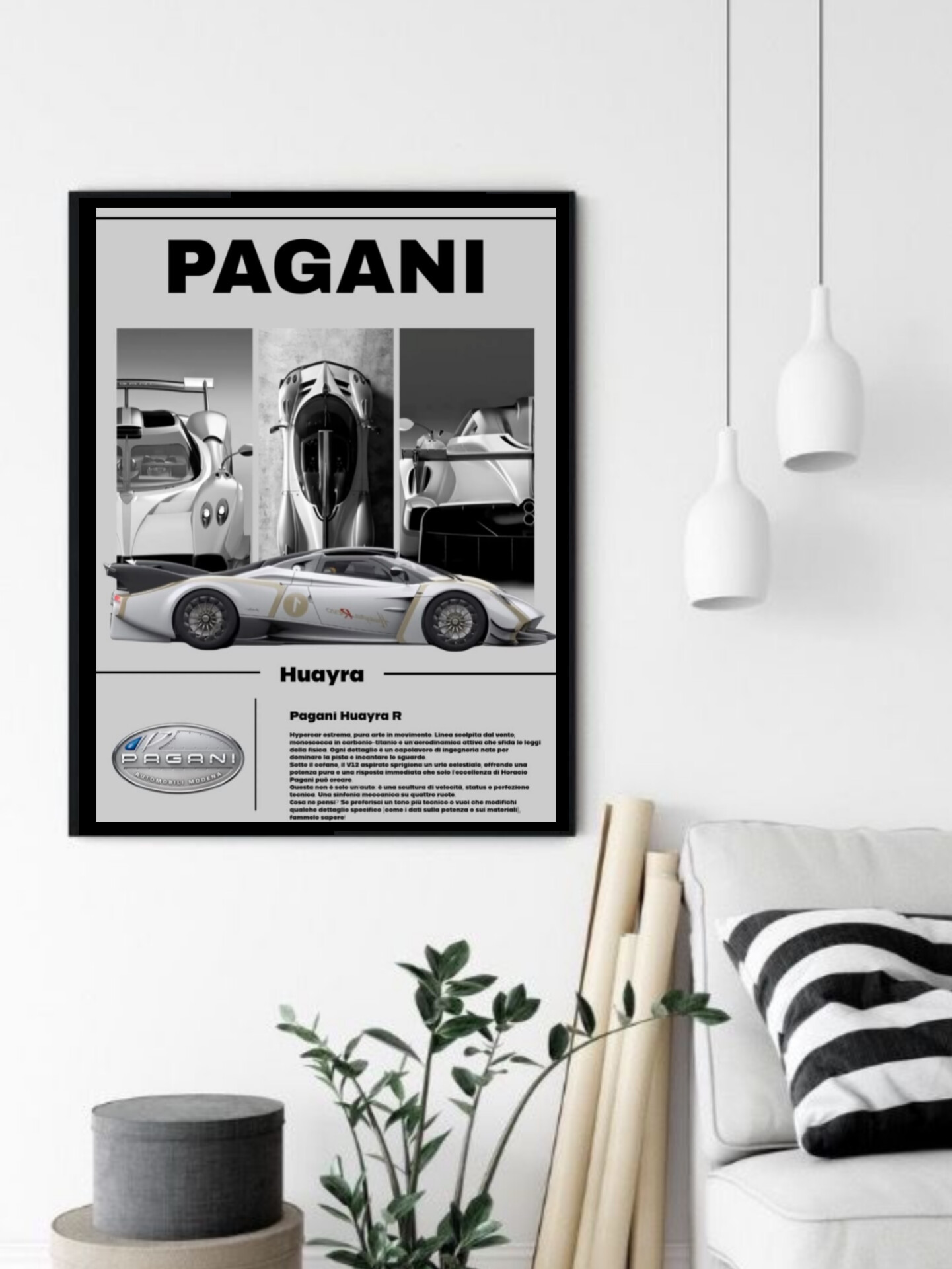 تابلو قاب عکس پاگانی pagani