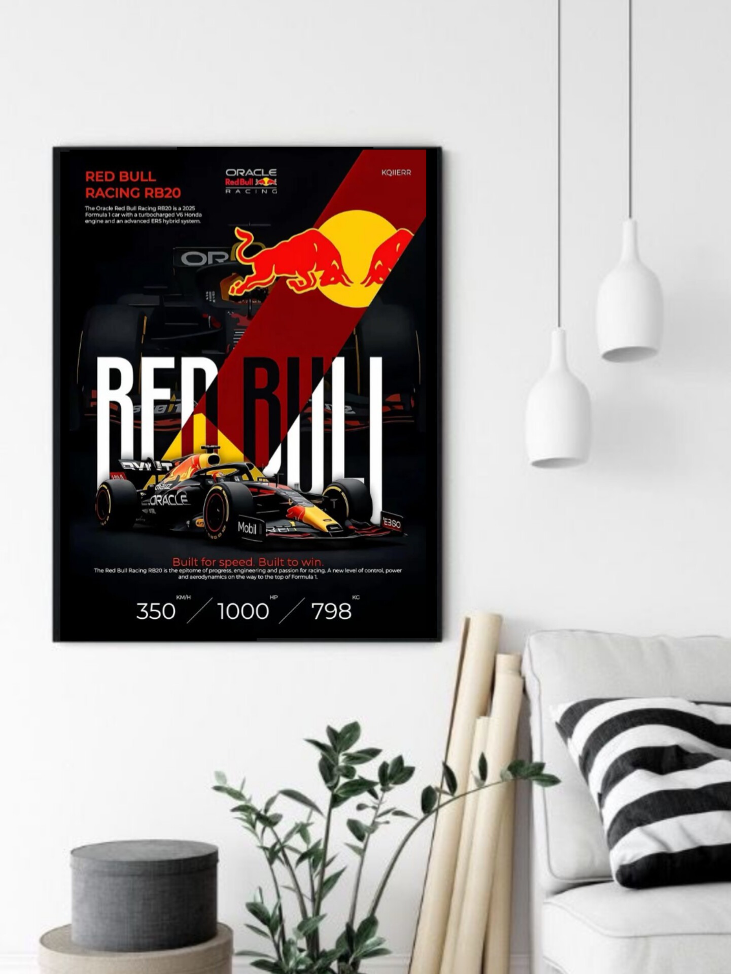 تابلو قاب عکس ردبول red bull