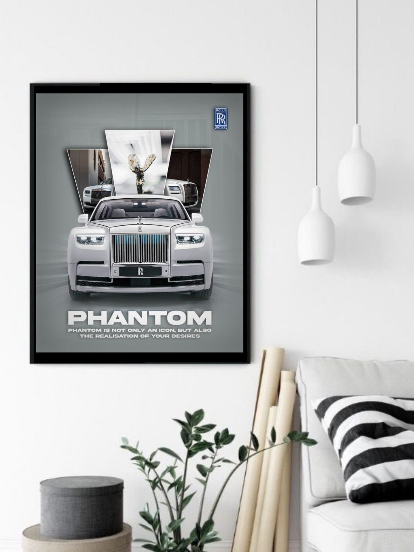 تابلو قاب عکس رولس رویز rolls royce