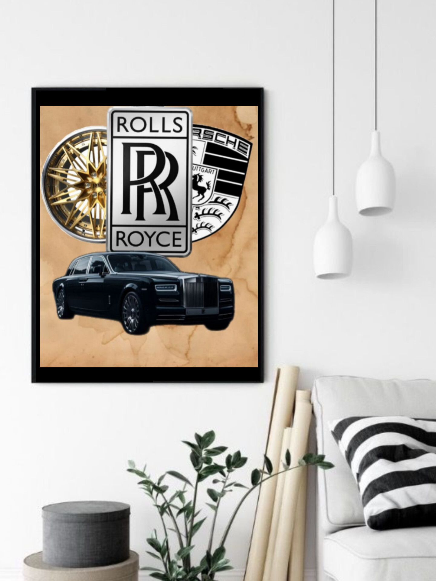 تابلو قاب عکس رولس رویز rolls royce