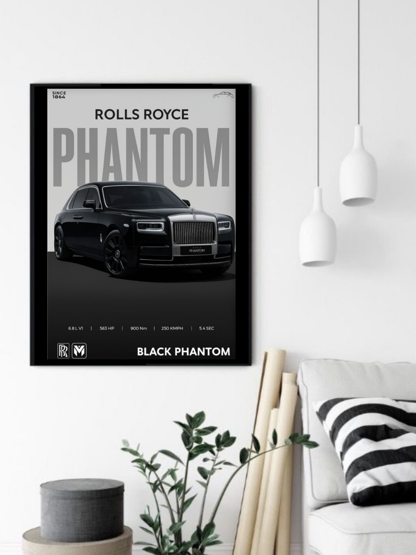 تابلو قاب عکس رولس رویز rolls royce