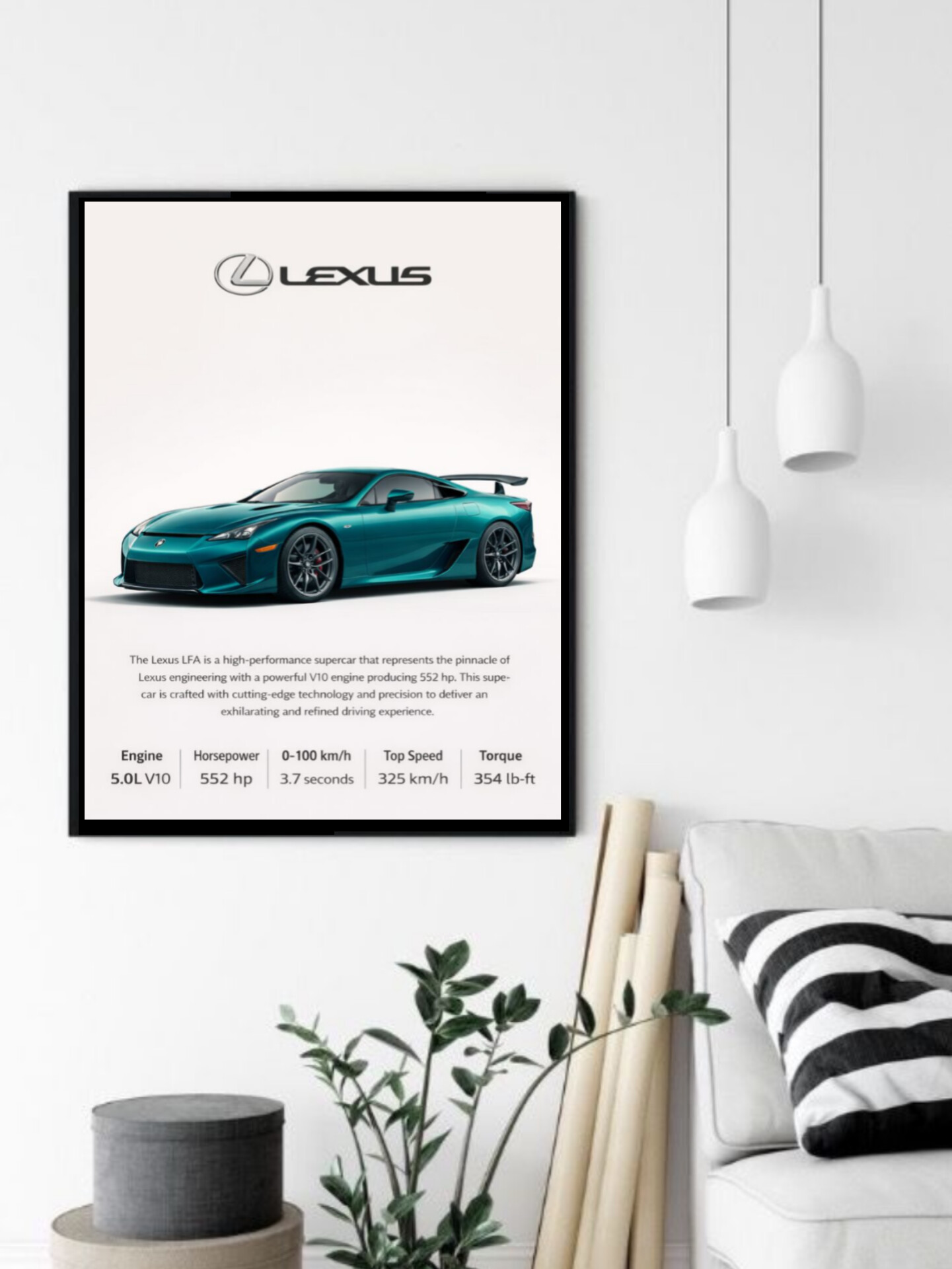 تابلو قاب عکس لکسوس lexus