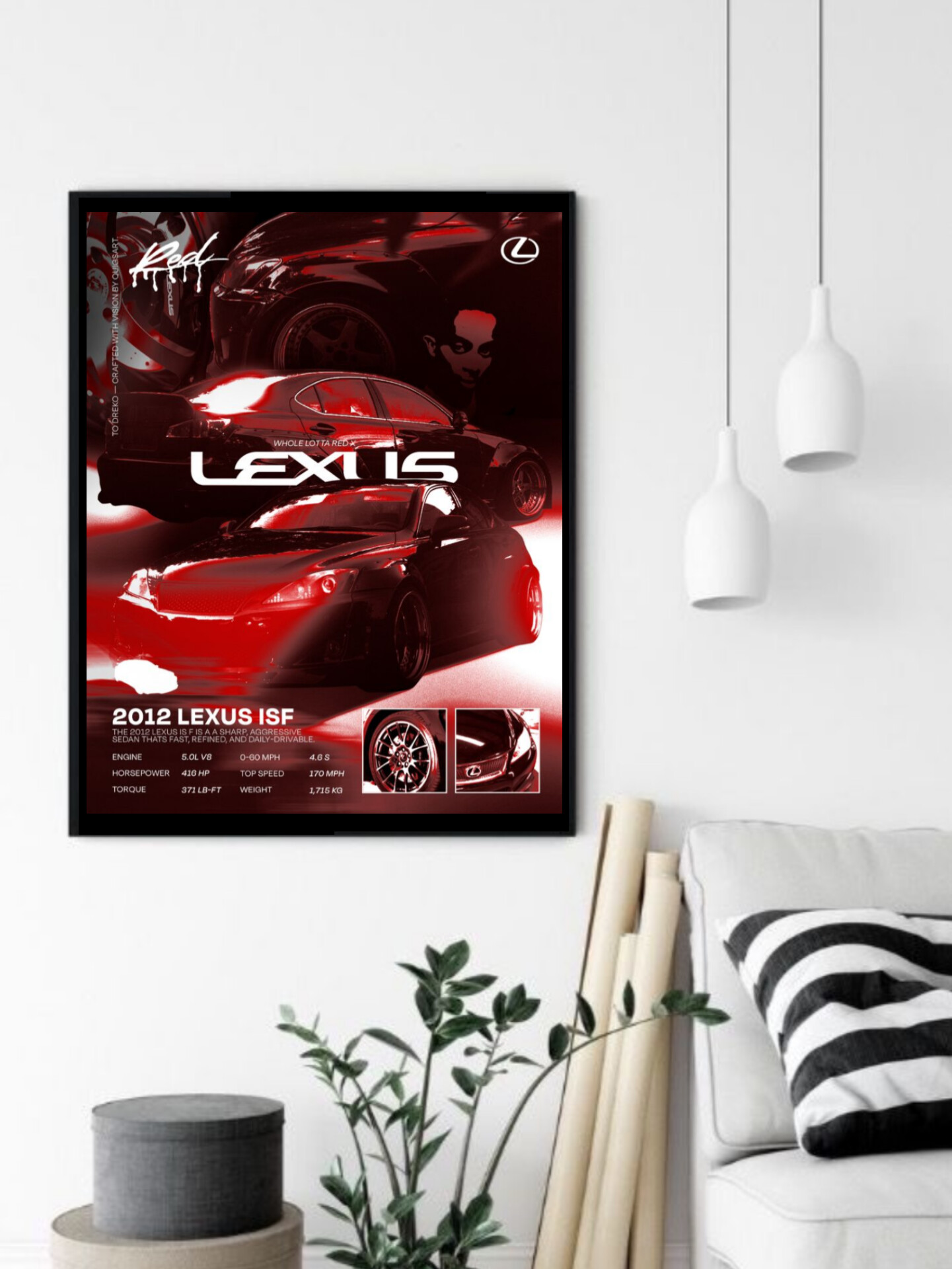 تابلو قاب عکس لکسوس lexus