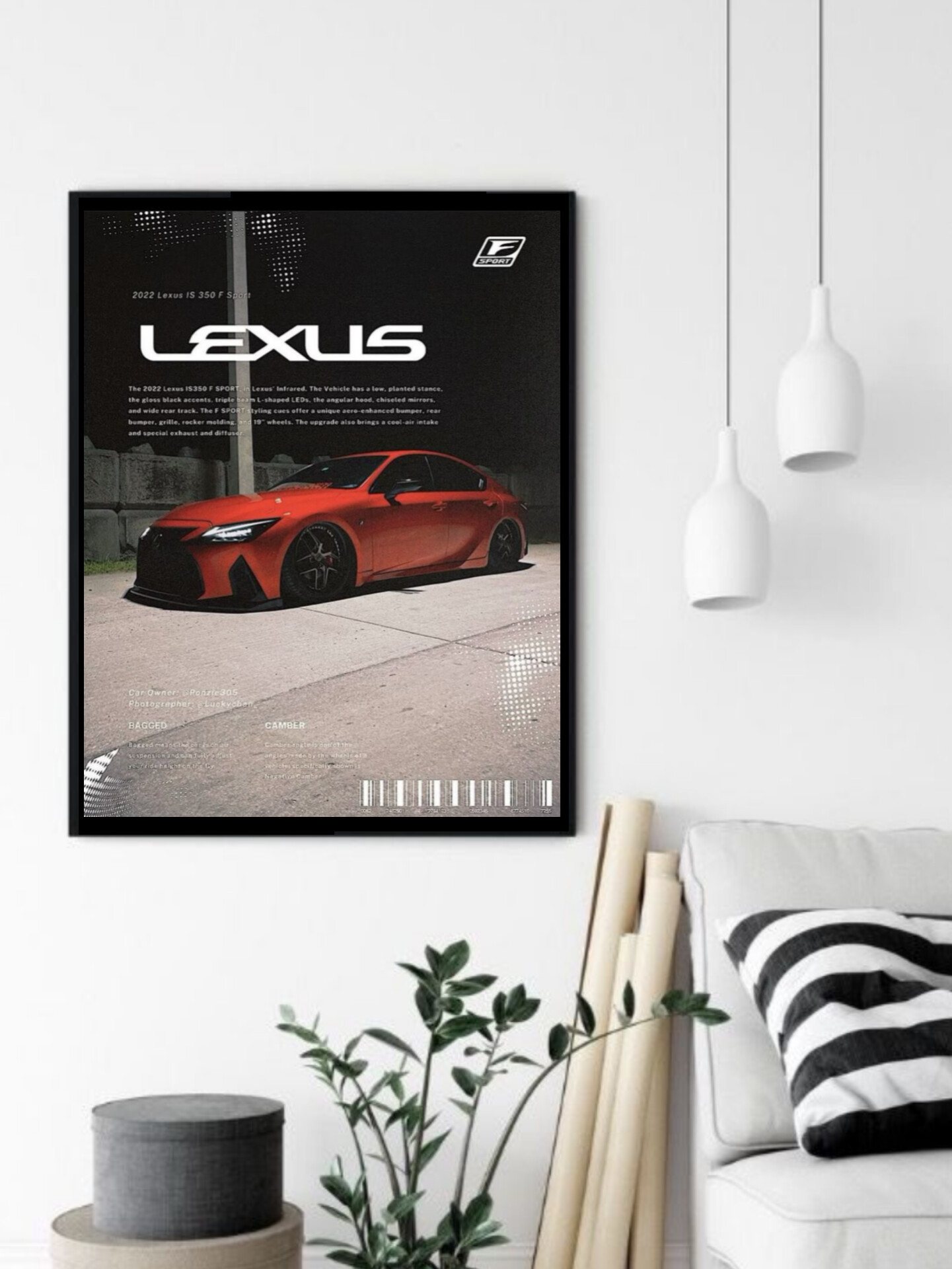 تابلو قاب عکس لکسوس lexus