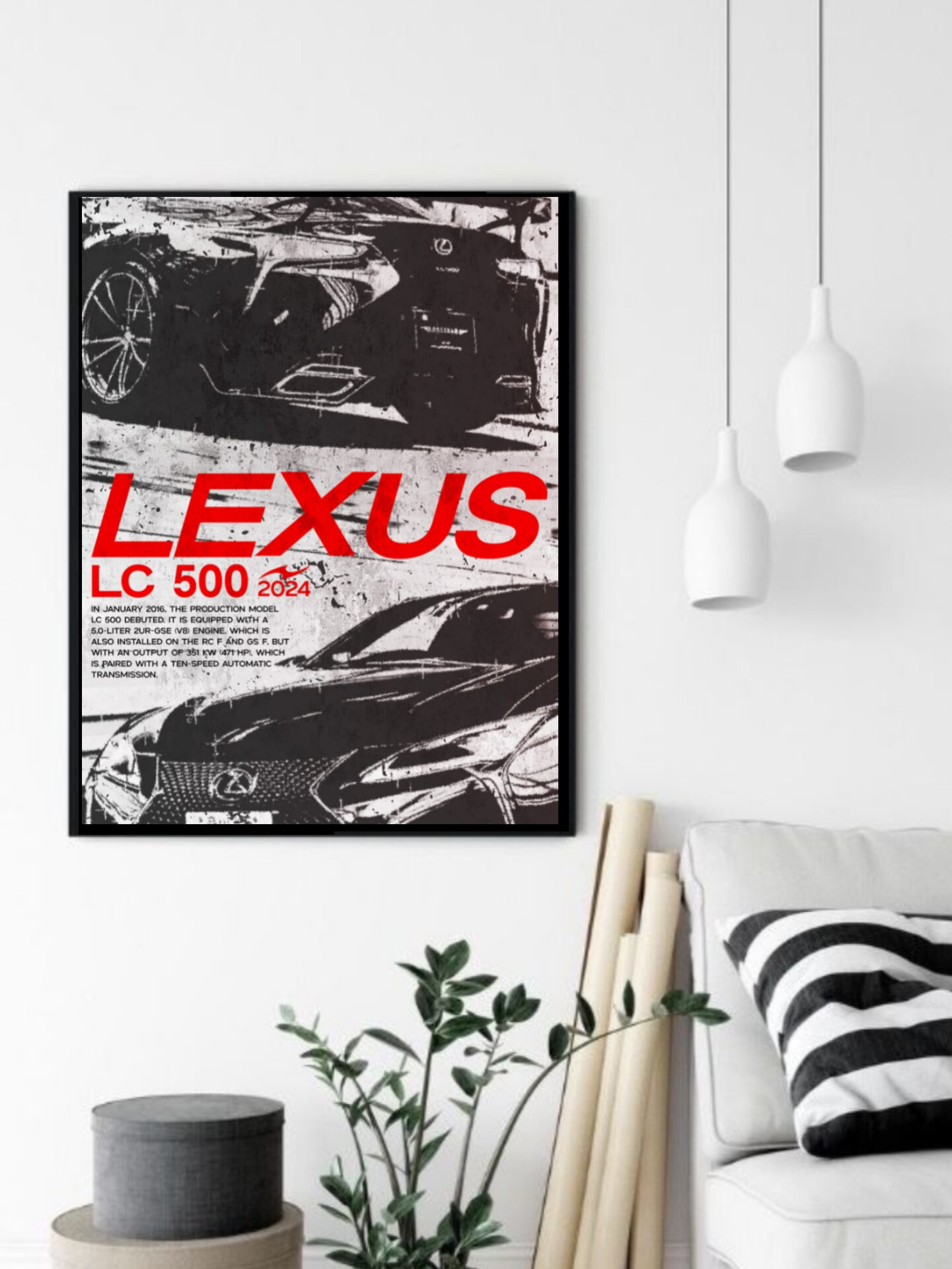 تابلو قاب عکس لکسوس lexus