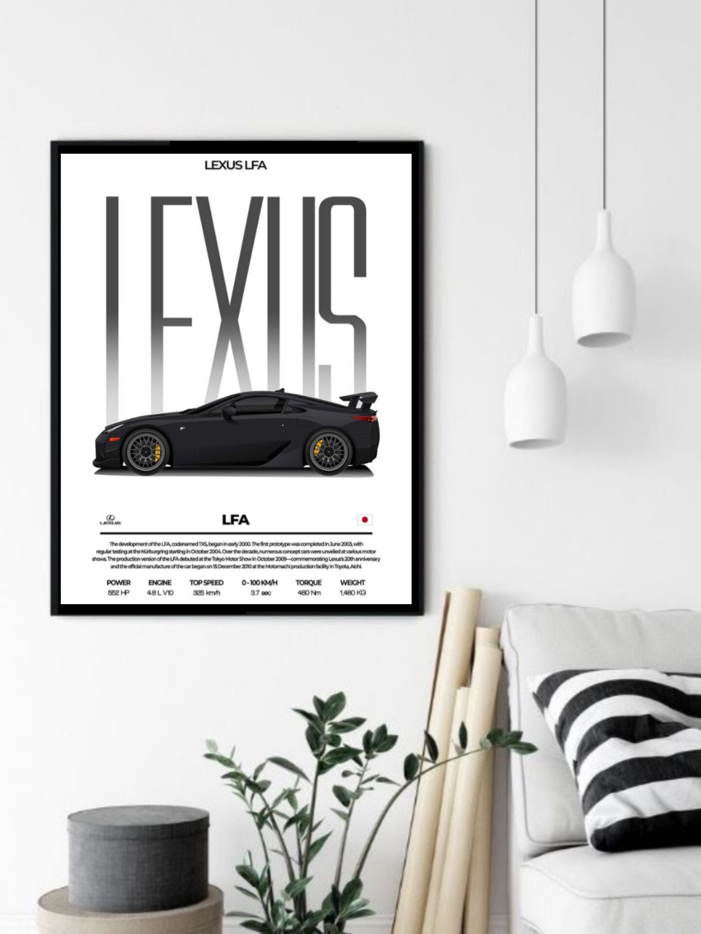 تابلو قاب عکس لکسوس lexus