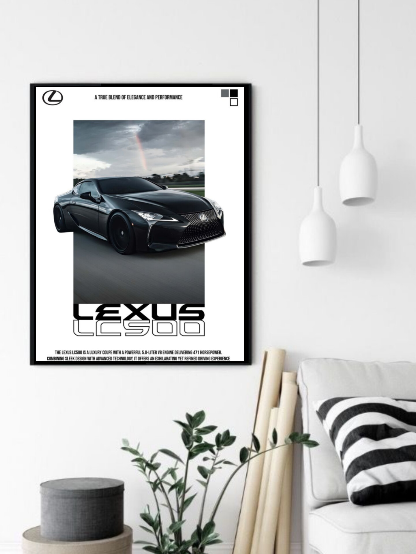 تابلو قاب عکس لکسوس lexus