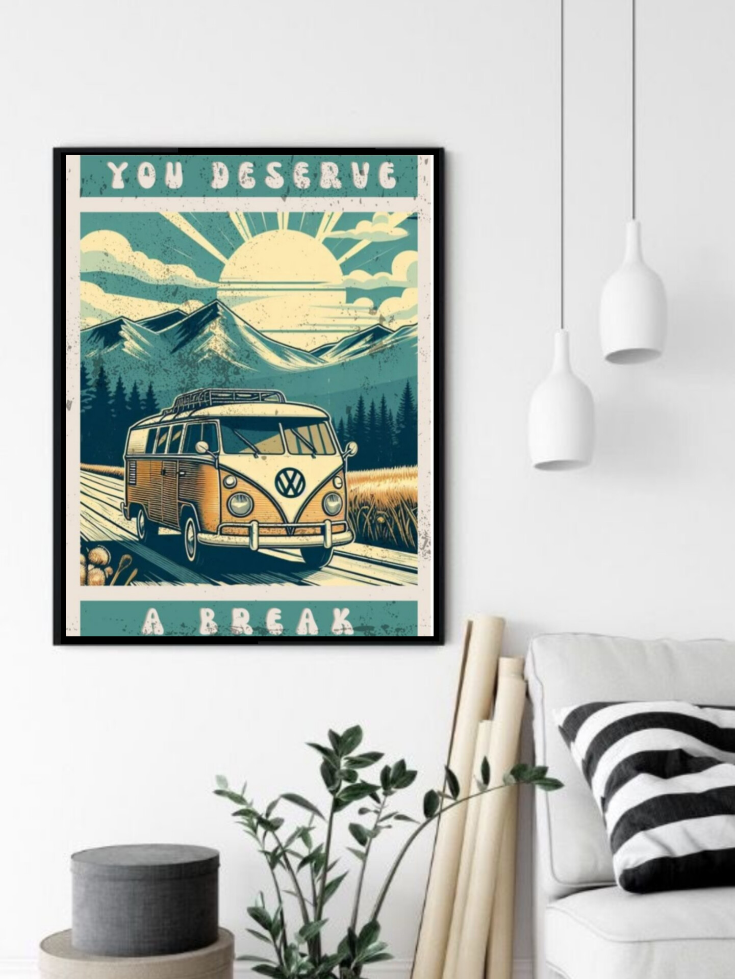 تابلو قاب عکس فولکس واگن volks wagen