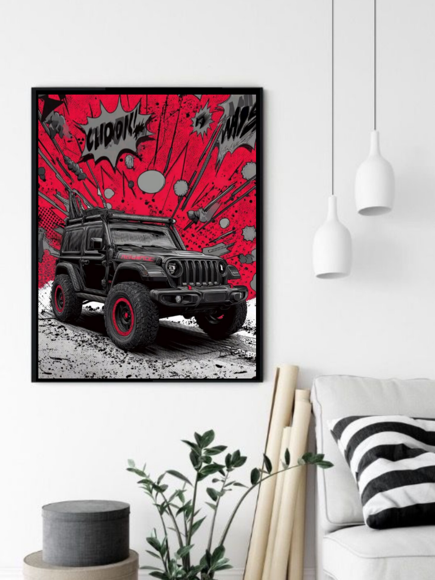 تابلو قاب عکس جیپ jeep