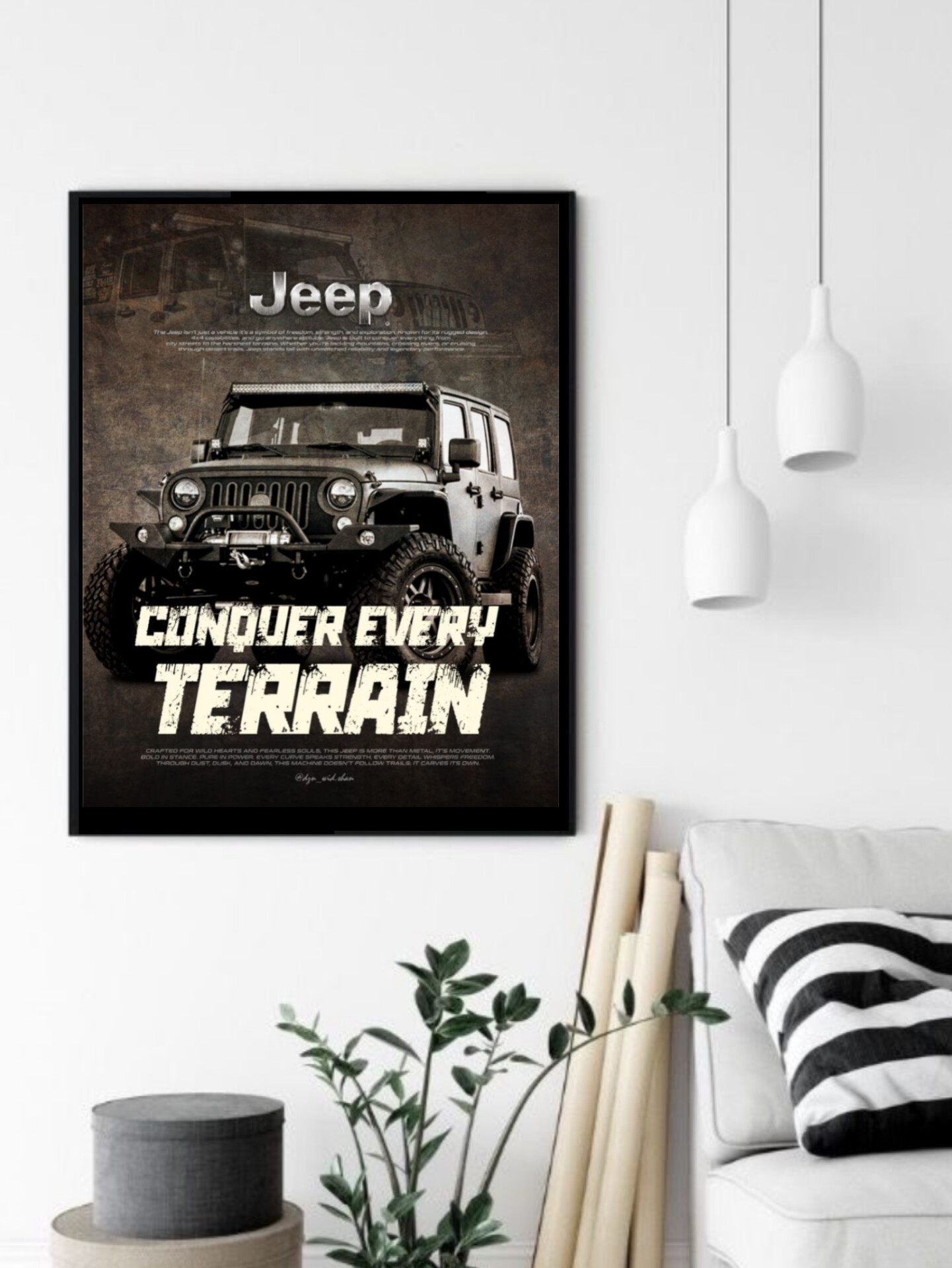 تابلو قاب عکس جیپ jeep