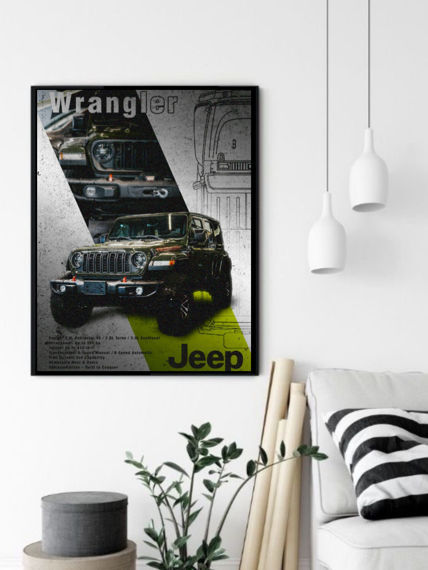 تابلو قاب عکس جیپ jeep