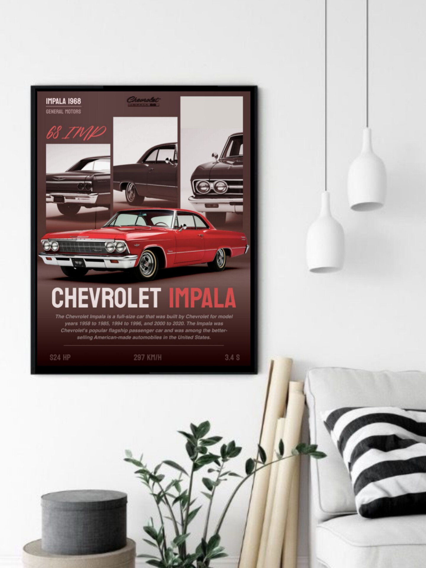 تابلو قاب عکس شورولت chevrolet