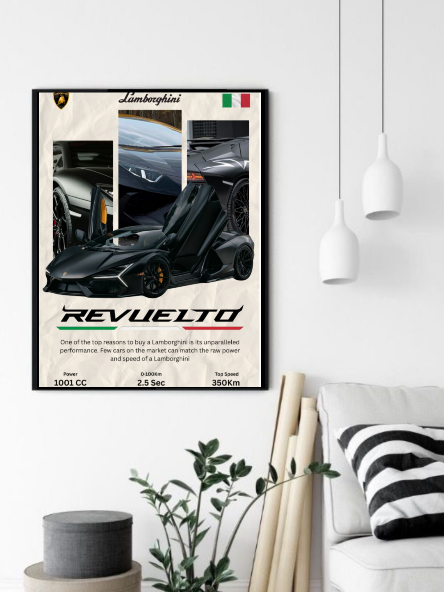 تابلو قاب عکس لامبورگینی lamborghini