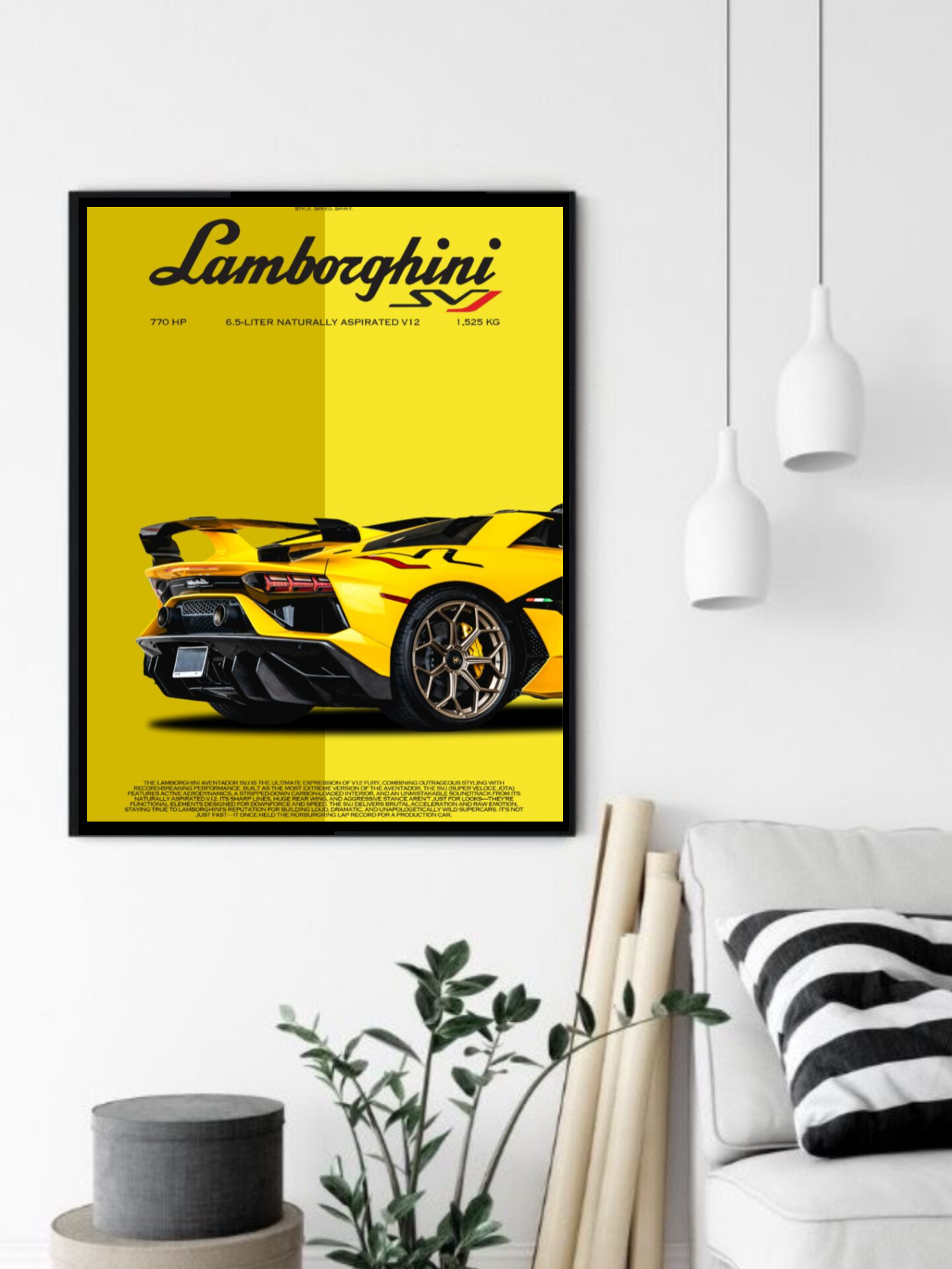 تابلو قاب عکس لامبورگینی lamborghini
