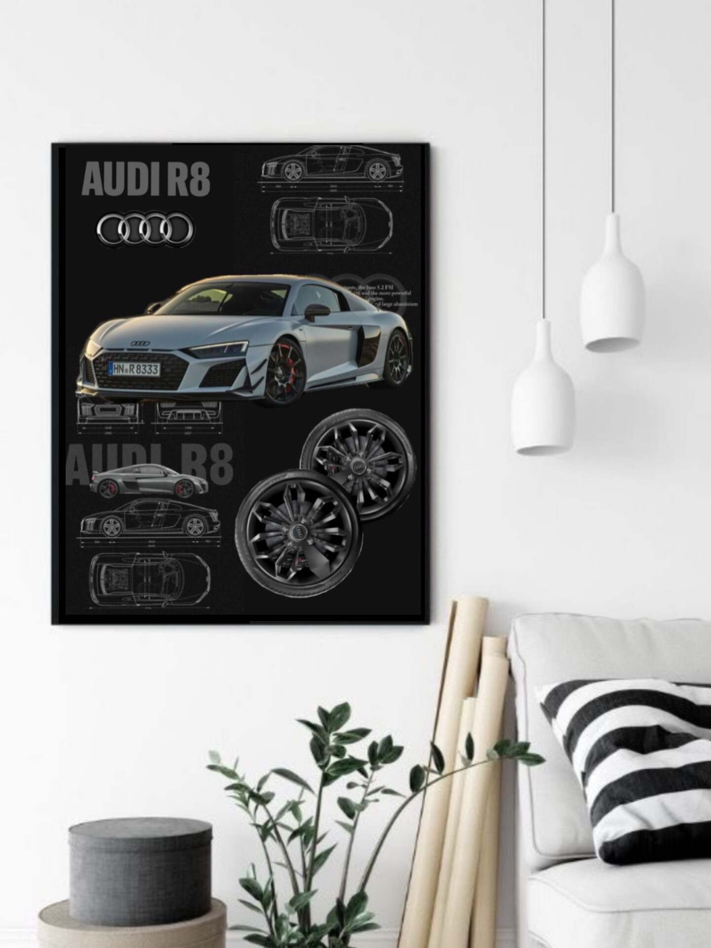 تابلو قاب عکس آئودی audi