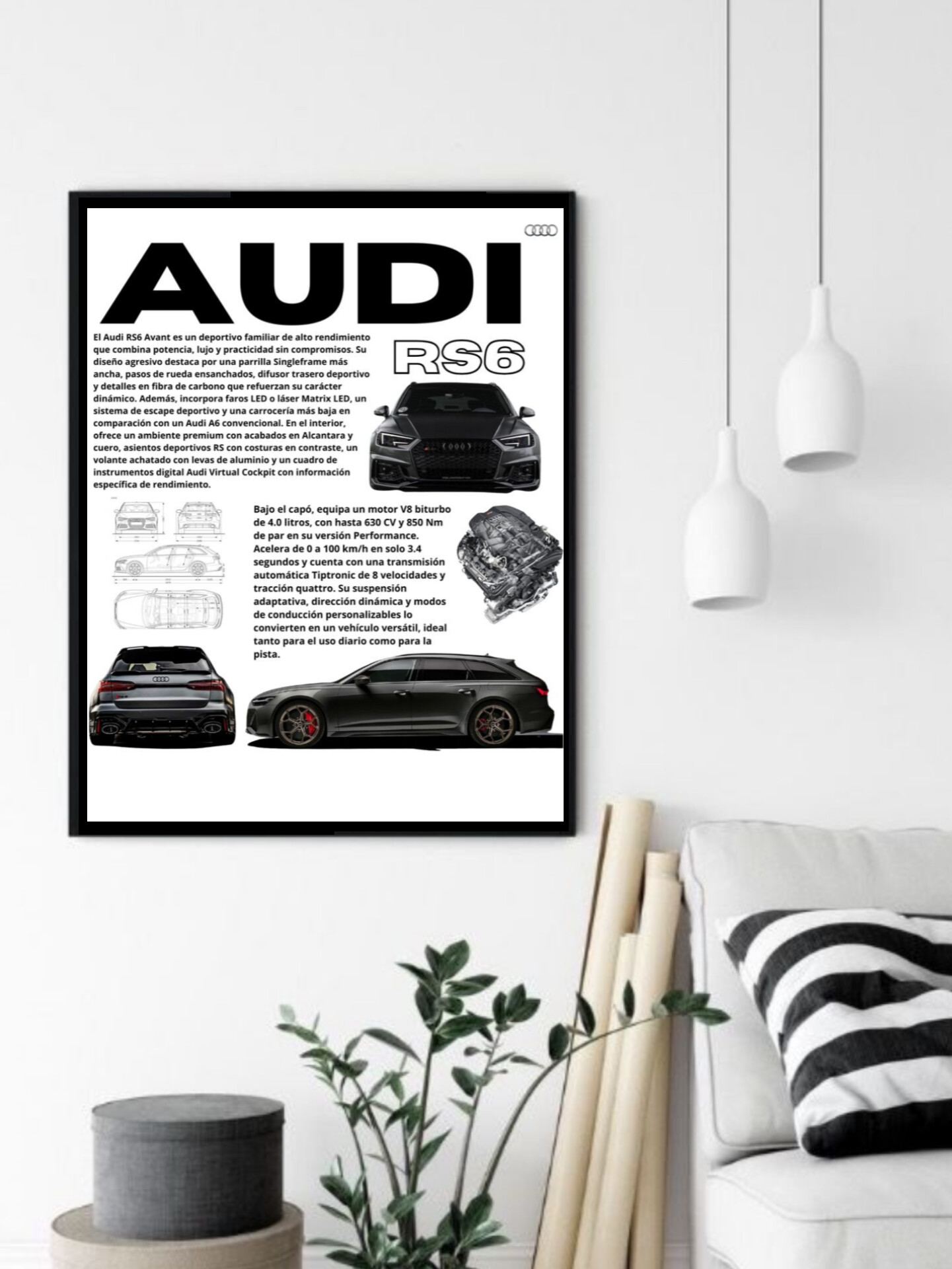 تابلو قاب عکس آئودی audi