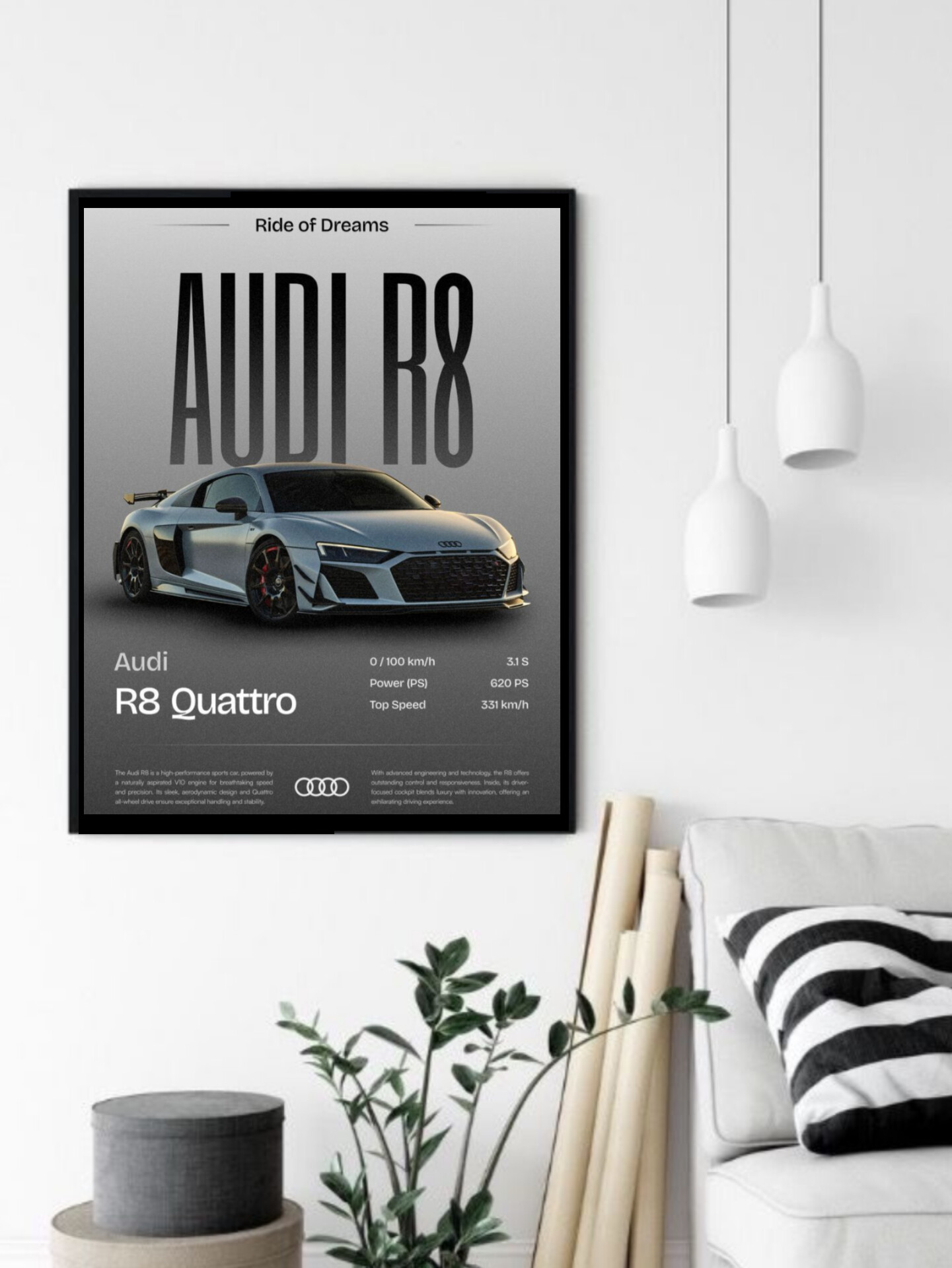تابلو قاب عکس آئودی audi