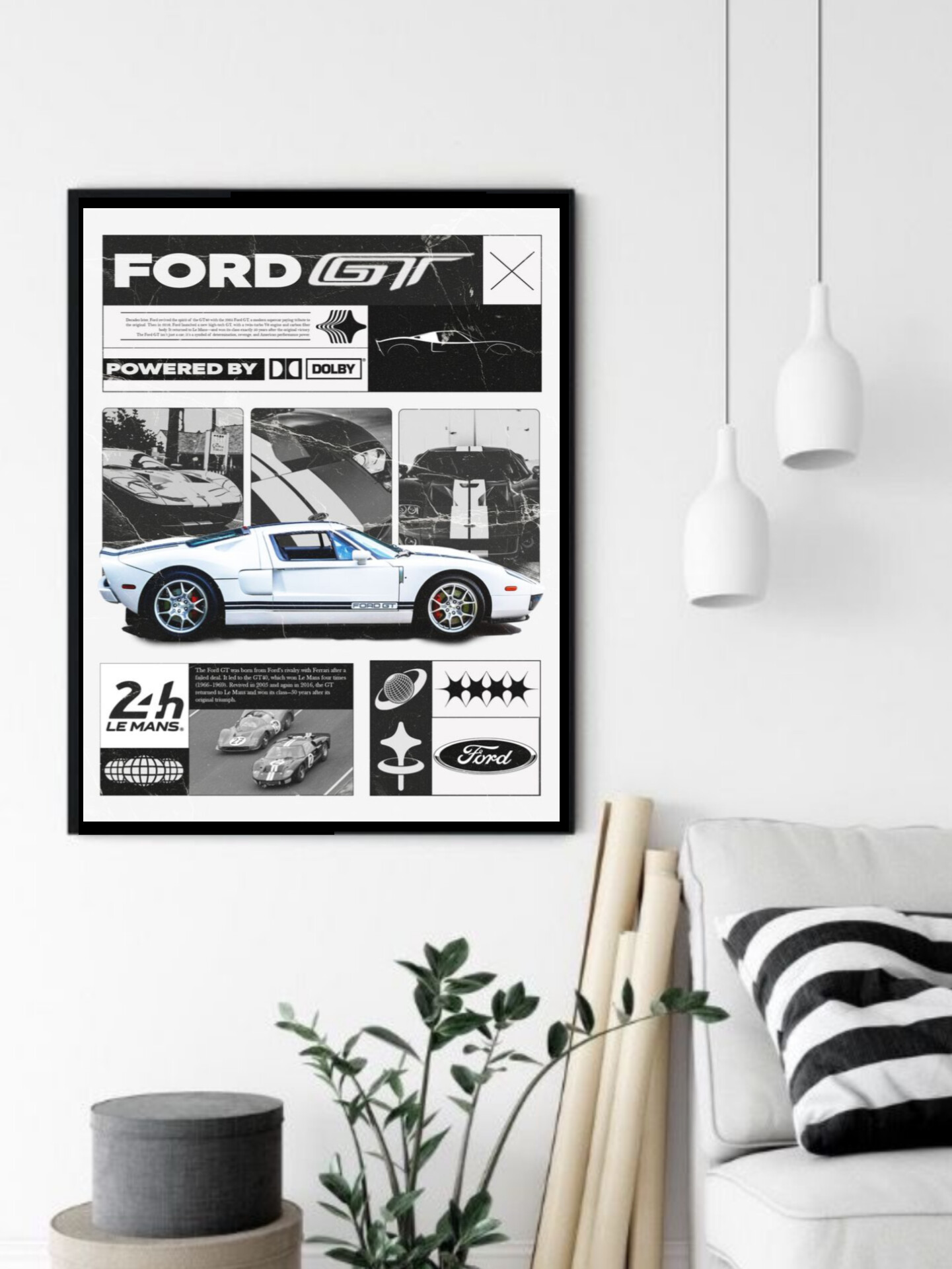 تابلو قاب عکس فورد موستانگ ford mustang