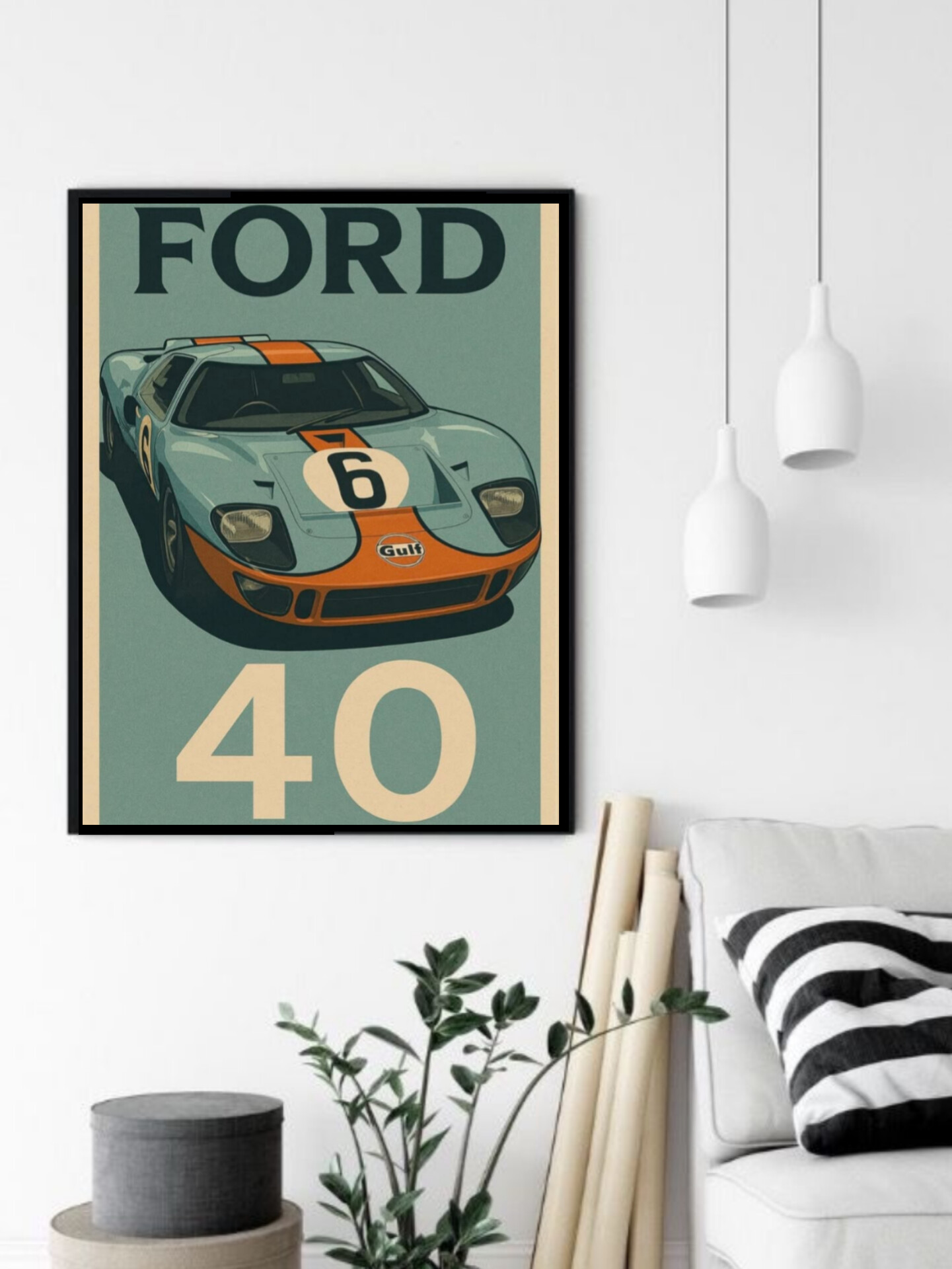تابلو قاب عکس فورد موستانگ ford mustang