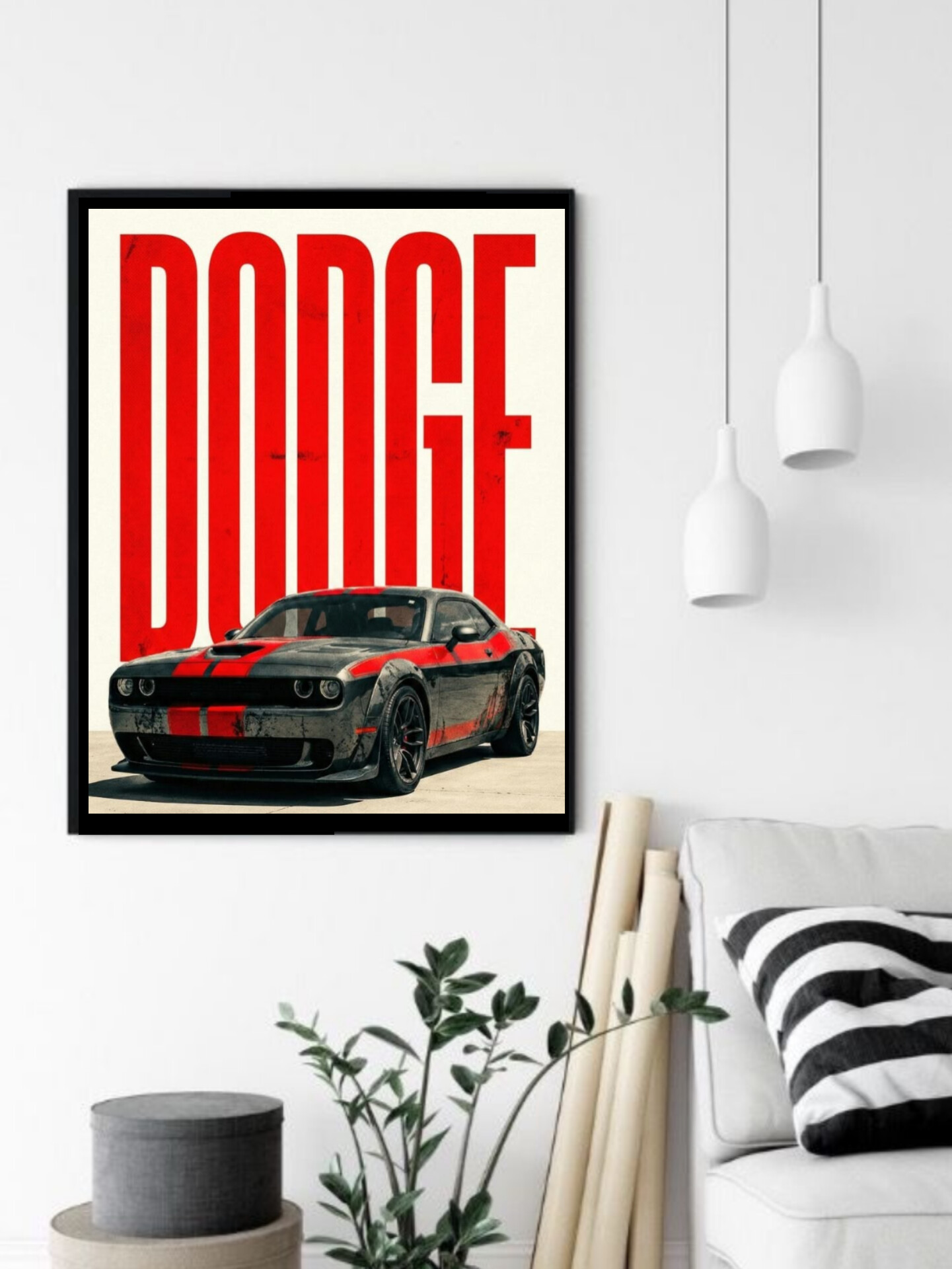 تابلو قاب عکس دوج چلنجر dodge challenger