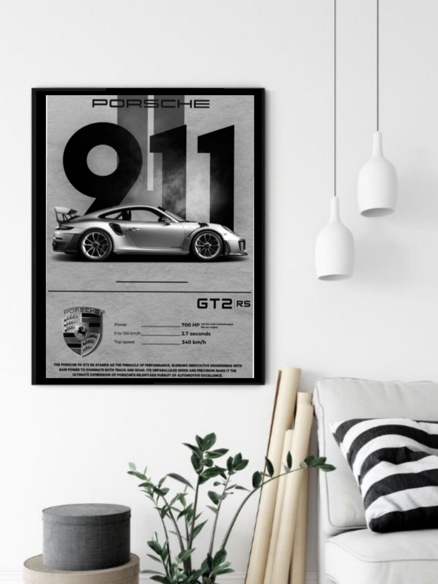 تابلو قاب عکس پورشه porsche