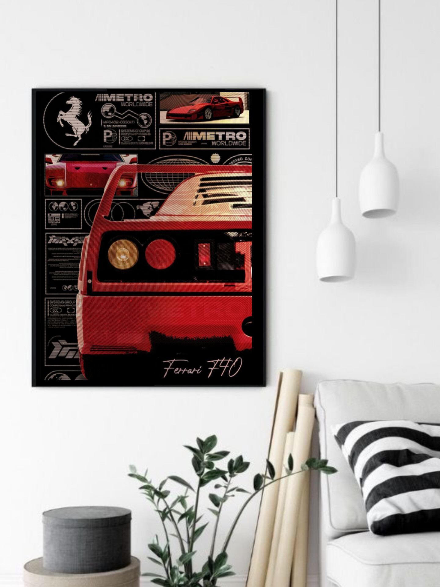 تابلو قاب عکس فراری ferrari