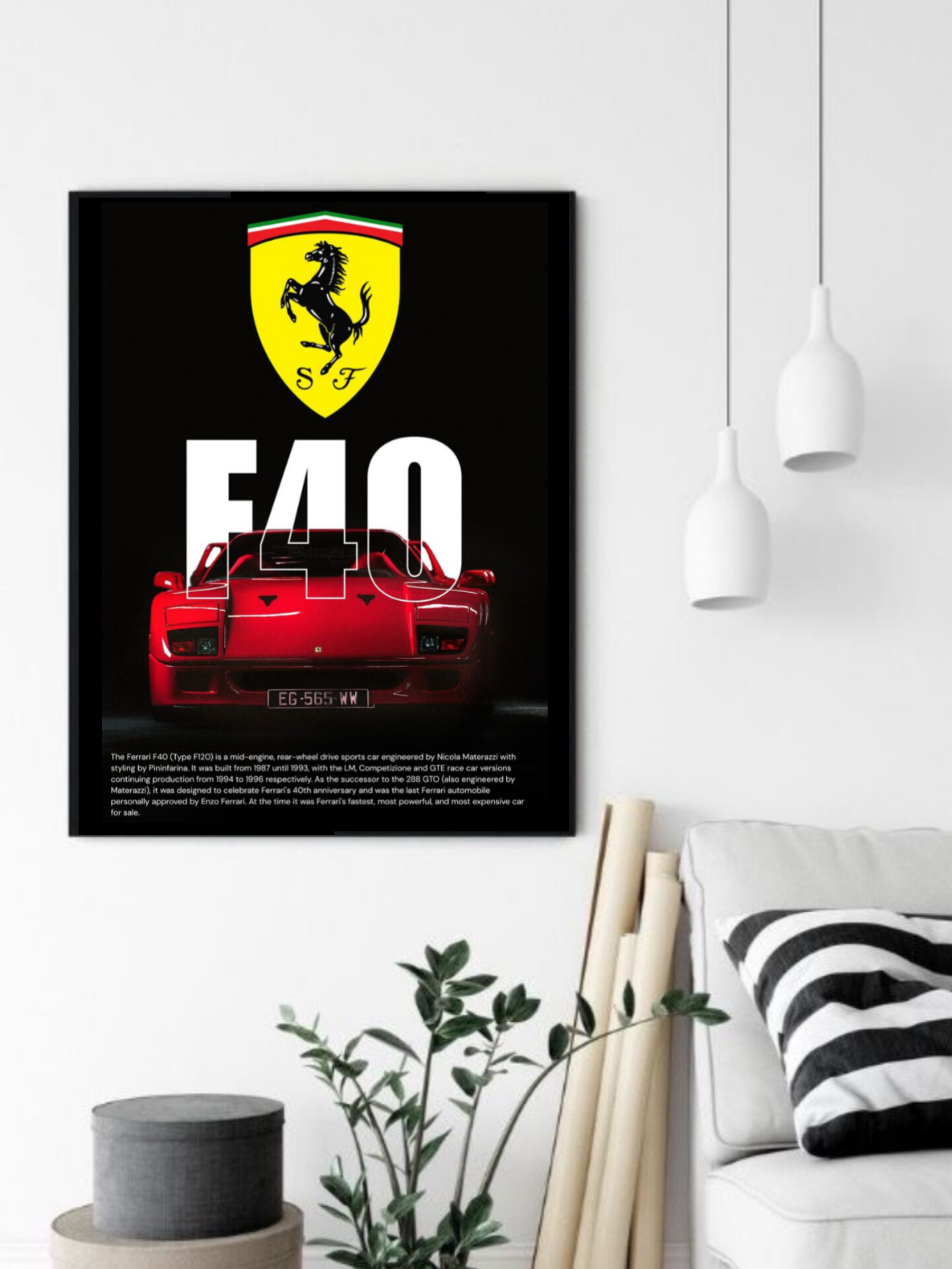 تابلو قاب عکس فراری ferrari